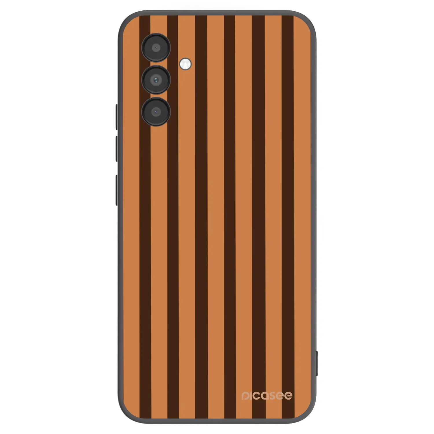 Picasee silikónový čierny obal pre Samsung Galaxy A04s A047F - Caramel lines