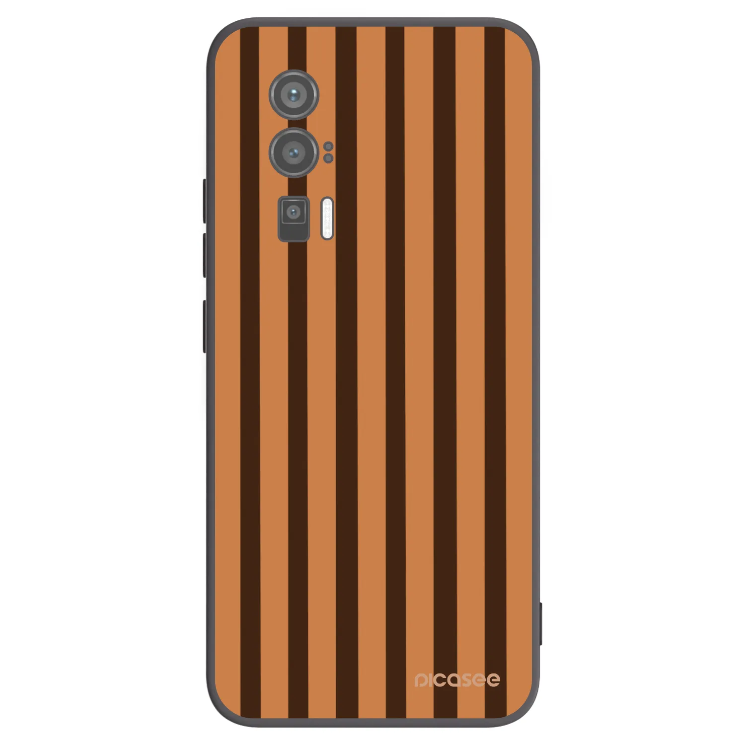 Picasee silikónový čierny obal pre Xiaomi Poco F5 Pro 5G - Caramel lines