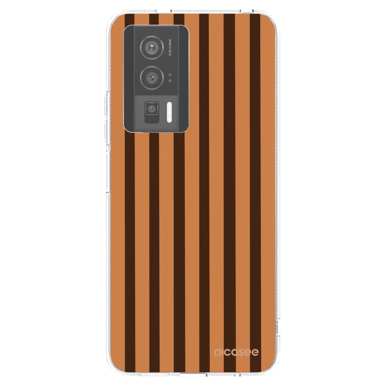 Picasee silikónový prehľadný obal pre Xiaomi Poco F5 Pro 5G - Caramel lines