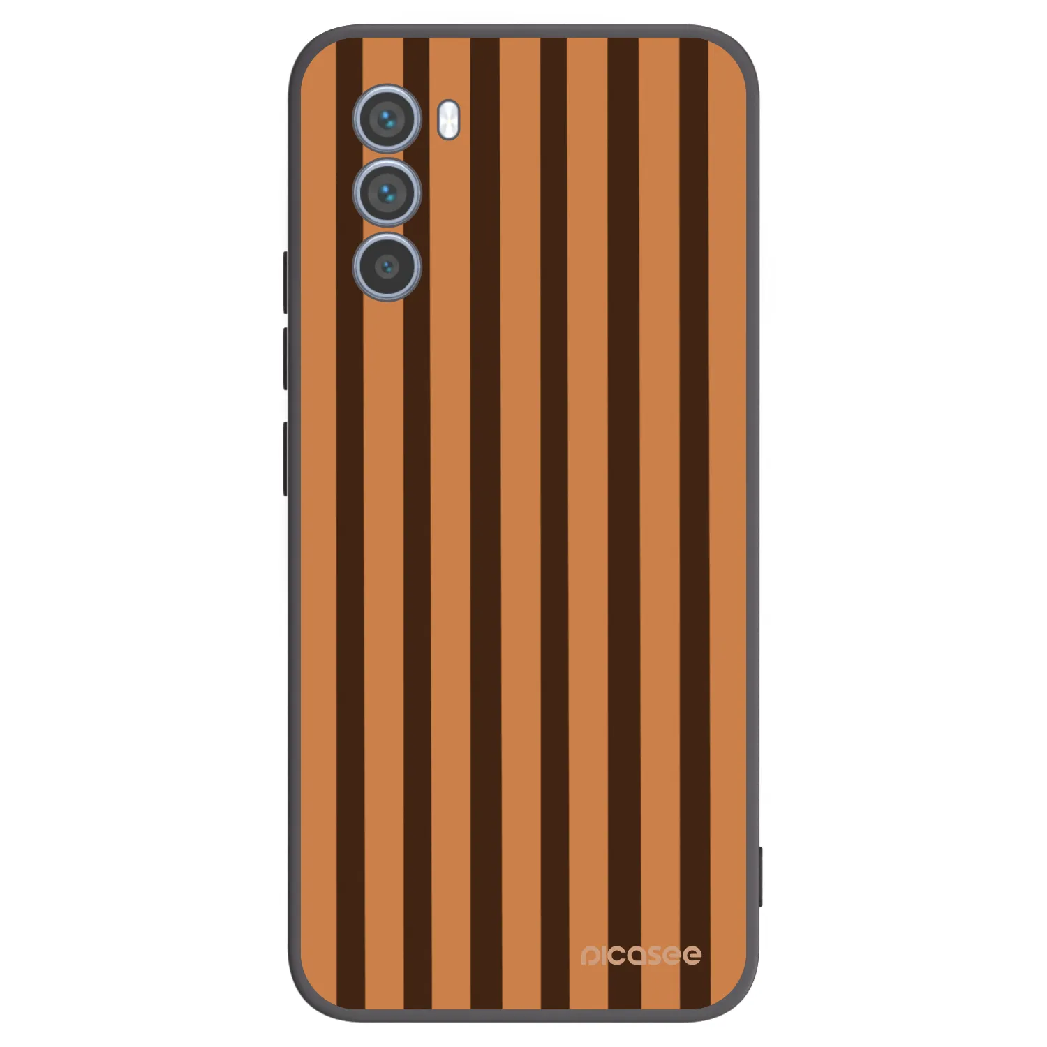 Picasee silikónový čierny obal pre Motorola Moto G62 - Caramel lines
