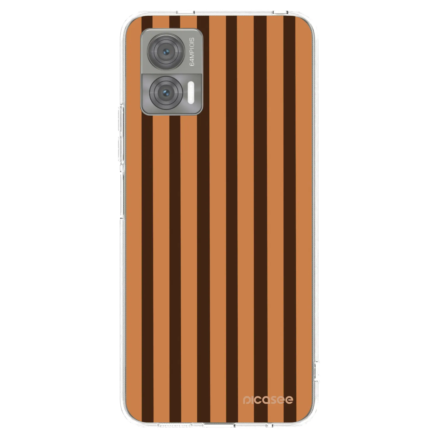 Picasee silikónový prehľadný obal pre Motorola Edge 30 Neo - Caramel lines