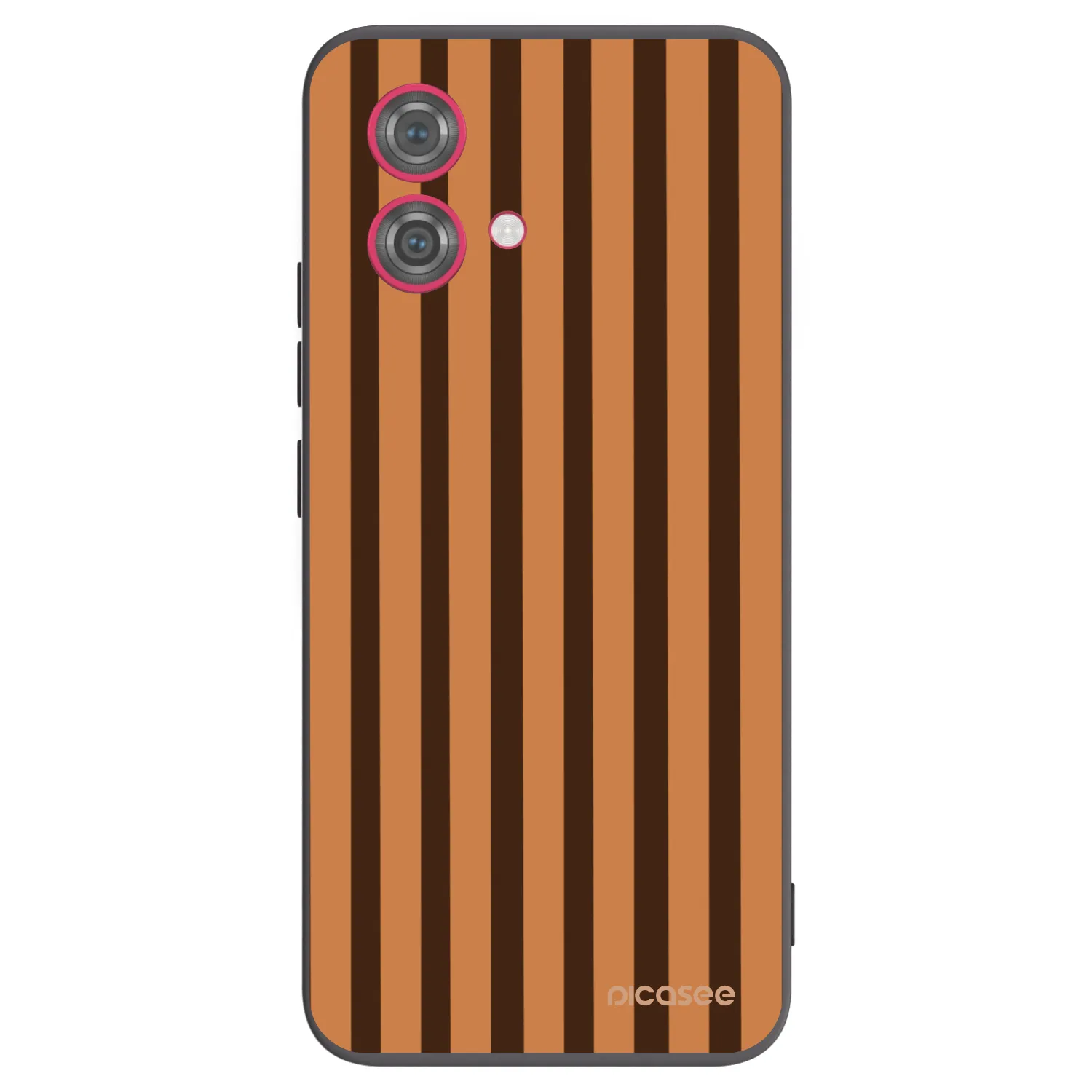 Picasee silikónový čierny obal pre Motorola Moto G84 5G - Caramel lines