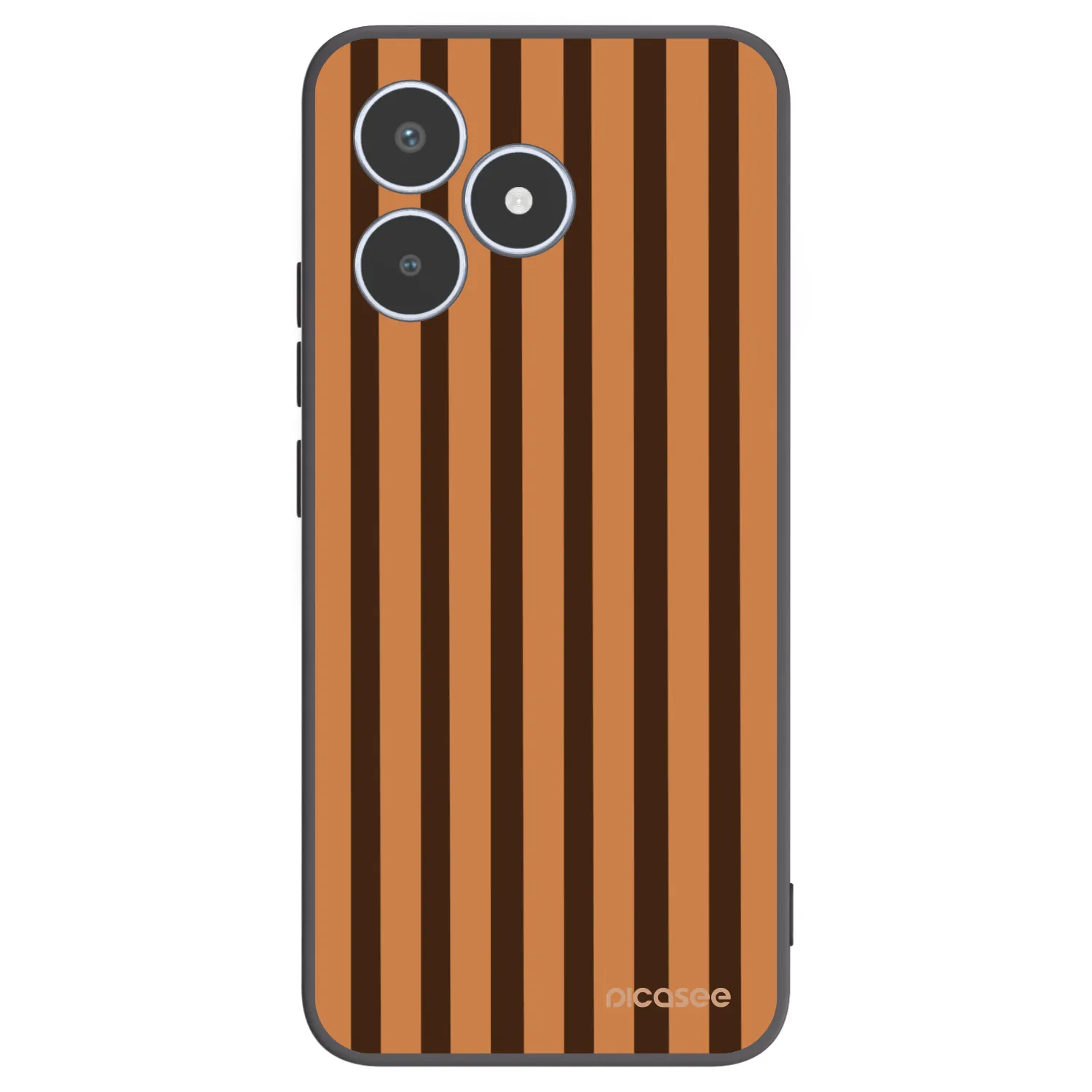 Picasee silikónový čierny obal pre Realme C53 - Caramel lines