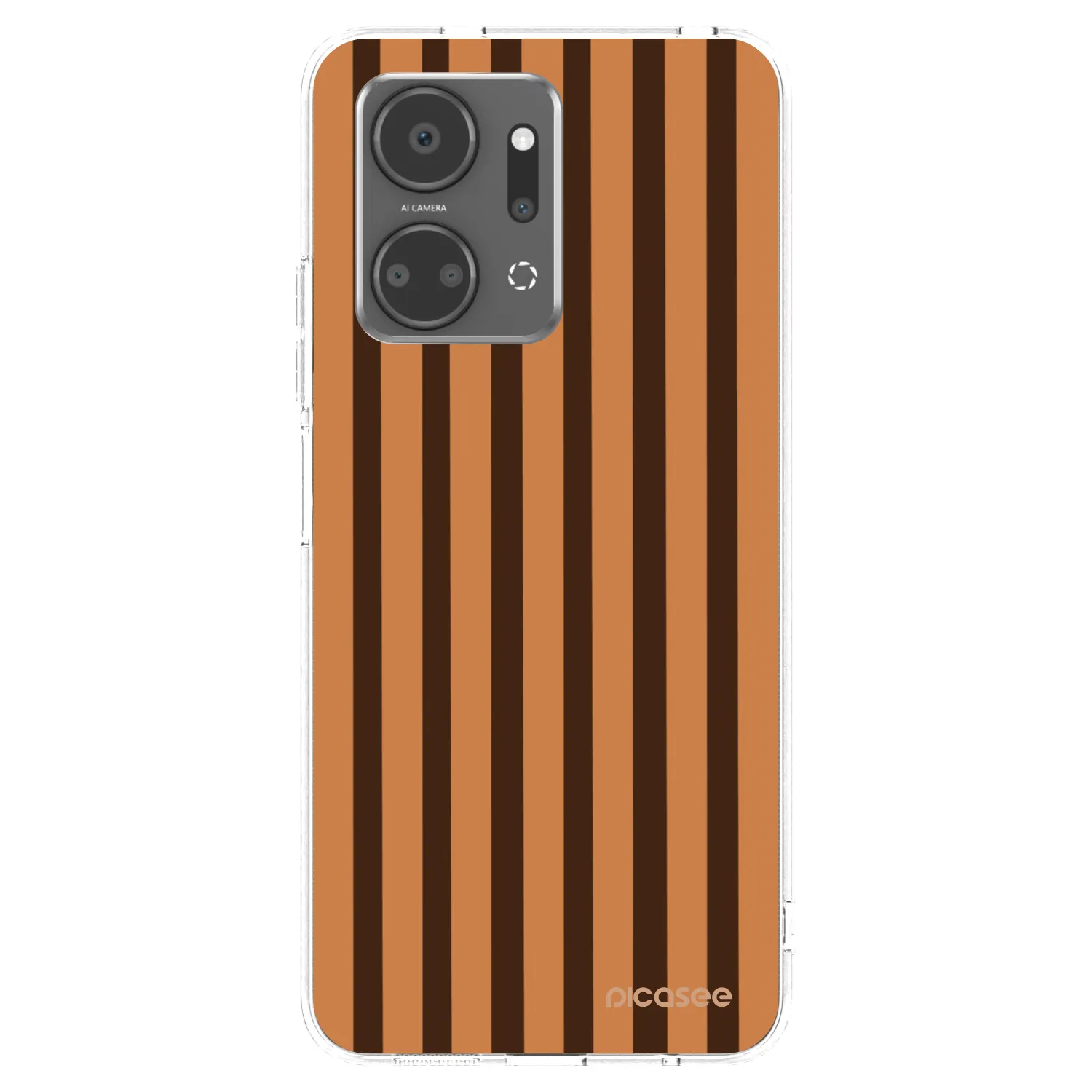 Picasee silikónový prehľadný obal pre Honor X7a - Caramel lines
