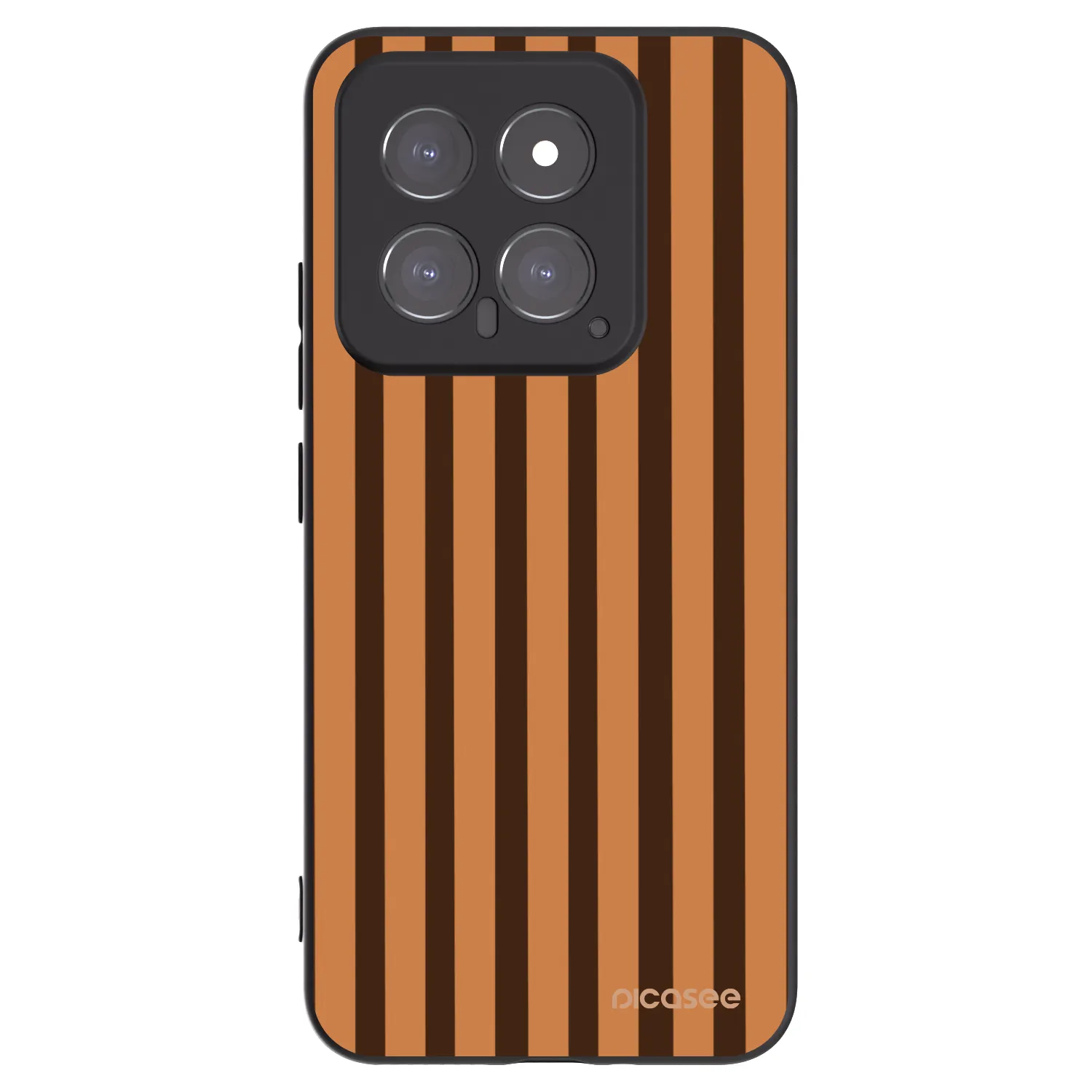 Picasee silikónový čierny obal pre Xiaomi 14 - Caramel lines