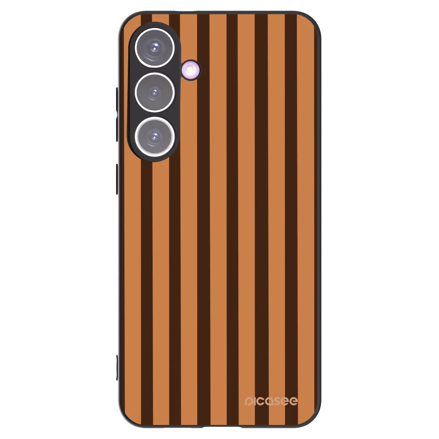 Picasee silikónový čierny obal pre Samsung Galaxy S24+ S926B 5G - Caramel lines