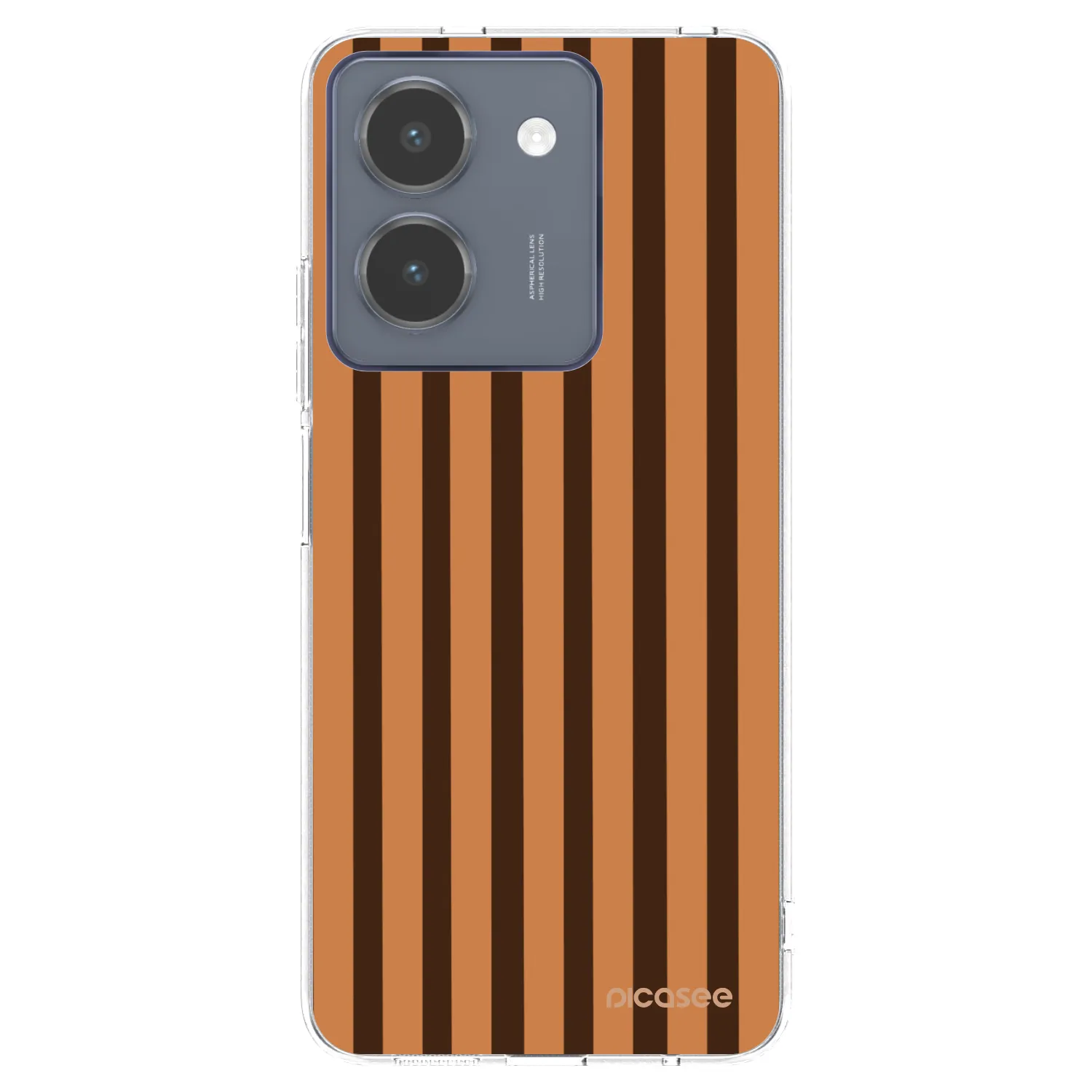 Picasee silikónový prehľadný obal pre Vivo Y36 4G - Caramel lines