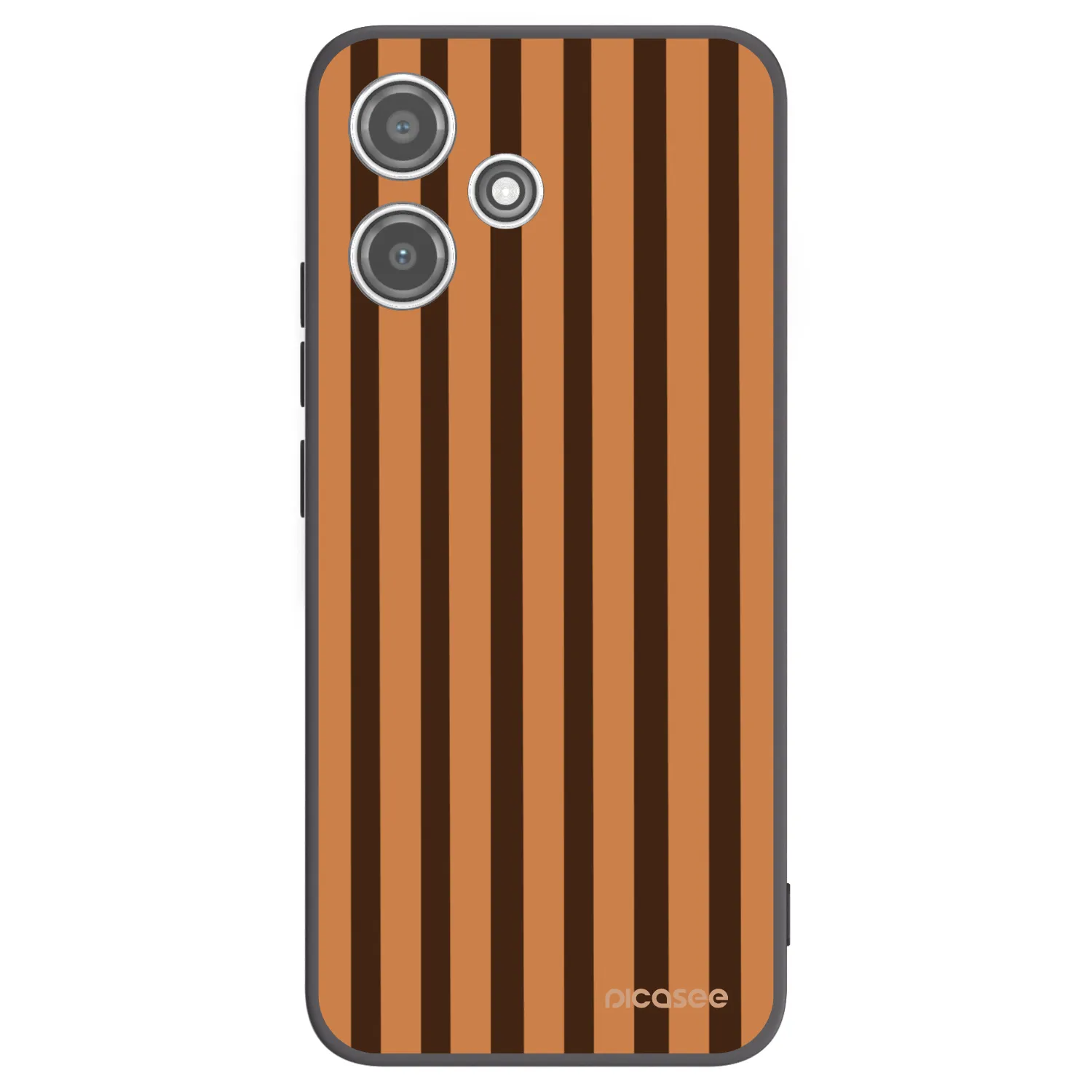 Picasee silikónový čierny obal pre Xiaomi Redmi 12 5G - Caramel lines