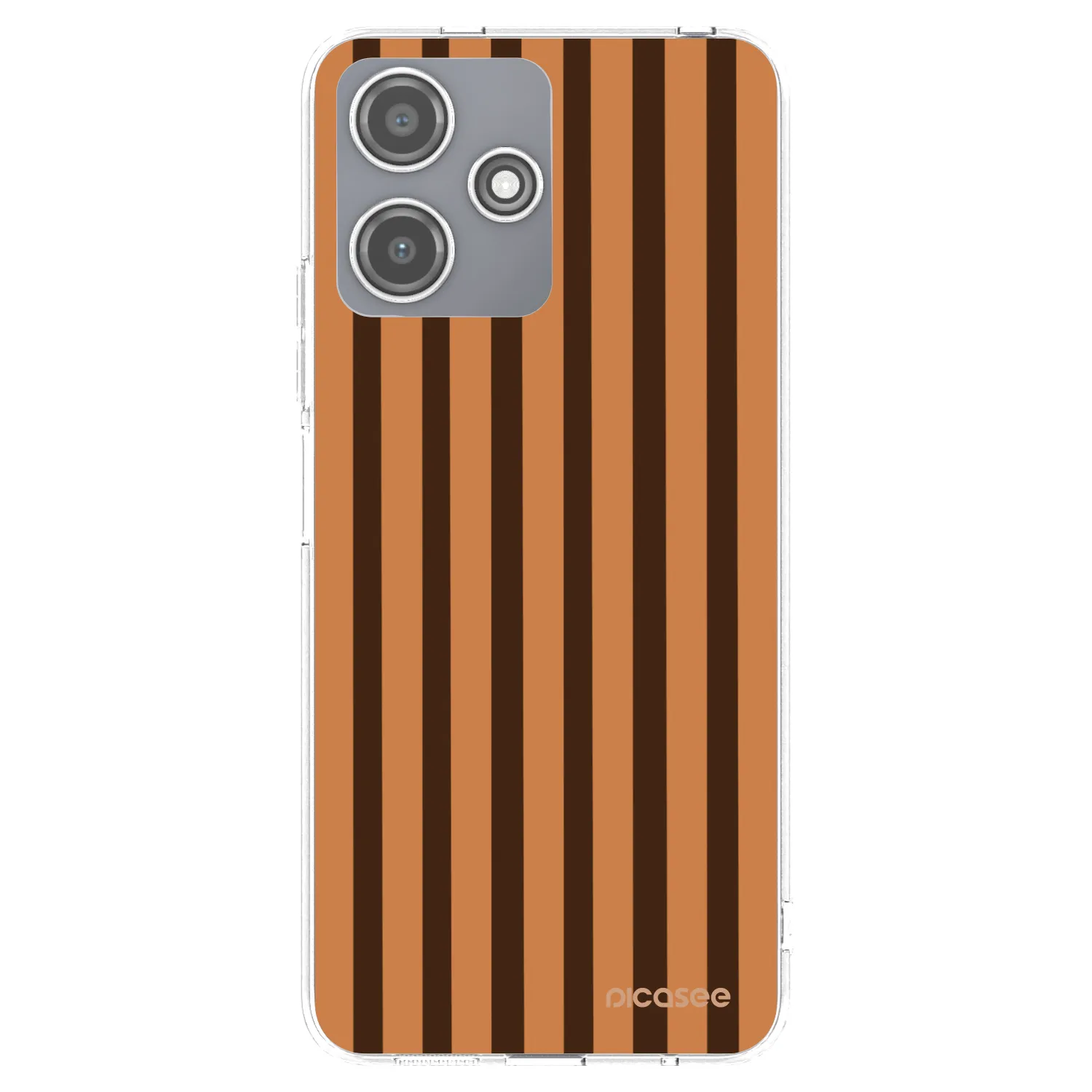 Picasee silikónový prehľadný obal pre Xiaomi Redmi 12 5G - Caramel lines