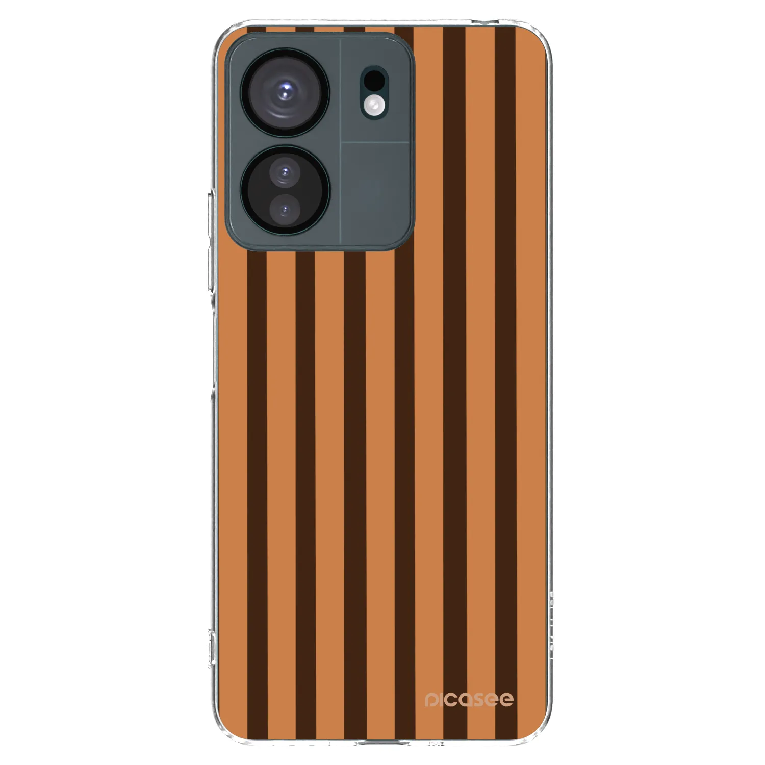 Picasee silikónový prehľadný obal pre Xiaomi Redmi 13C 4G - Caramel lines