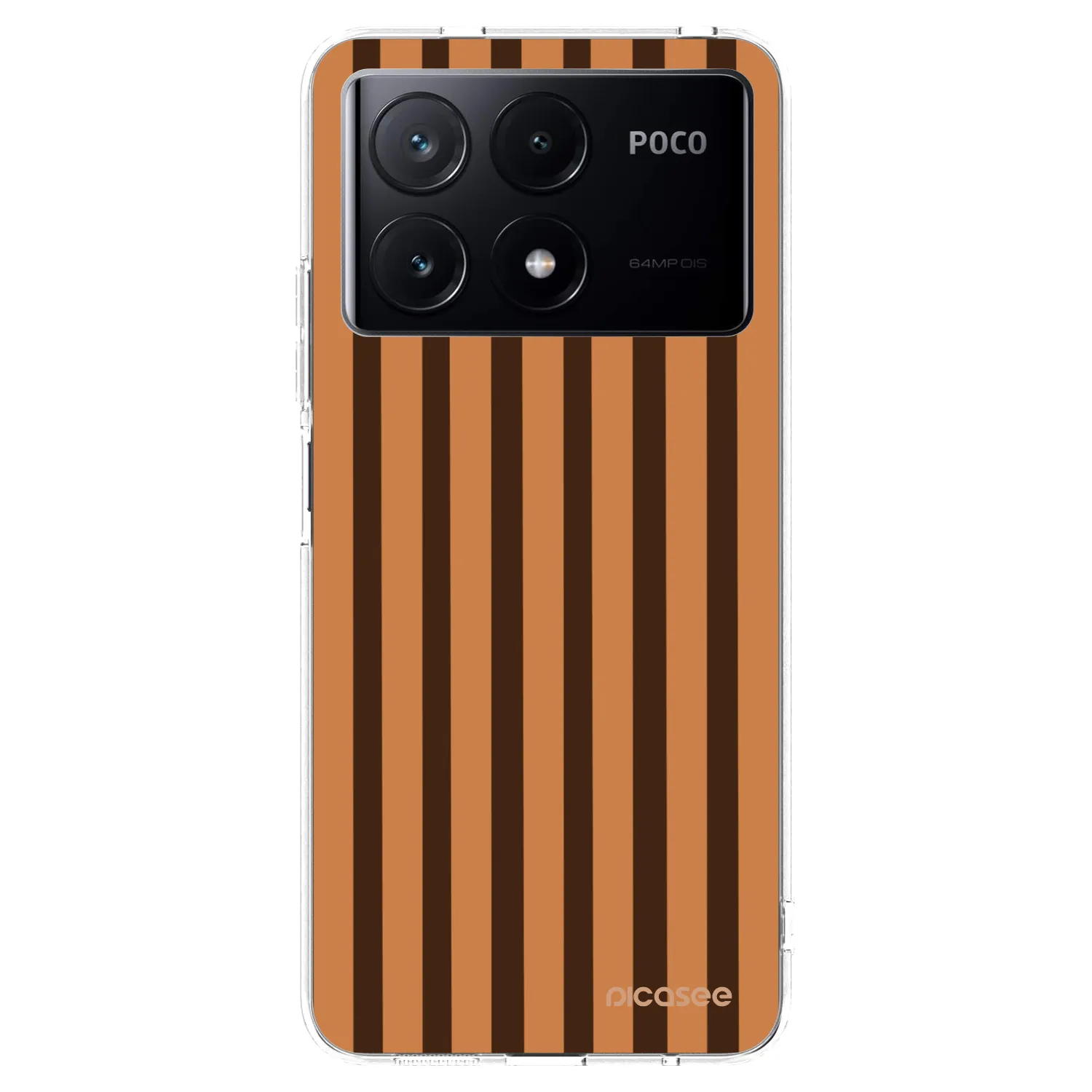 Picasee silikónový prehľadný obal pre Xiaomi Poco X6 Pro - Caramel lines