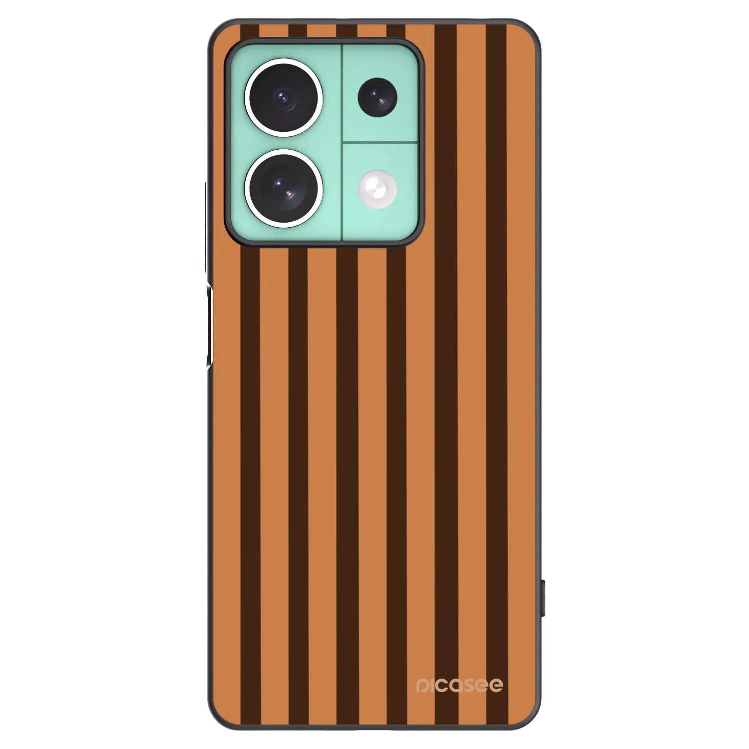 Picasee silikónový čierny obal pre Xiaomi Redmi Note 13 5G - Caramel lines