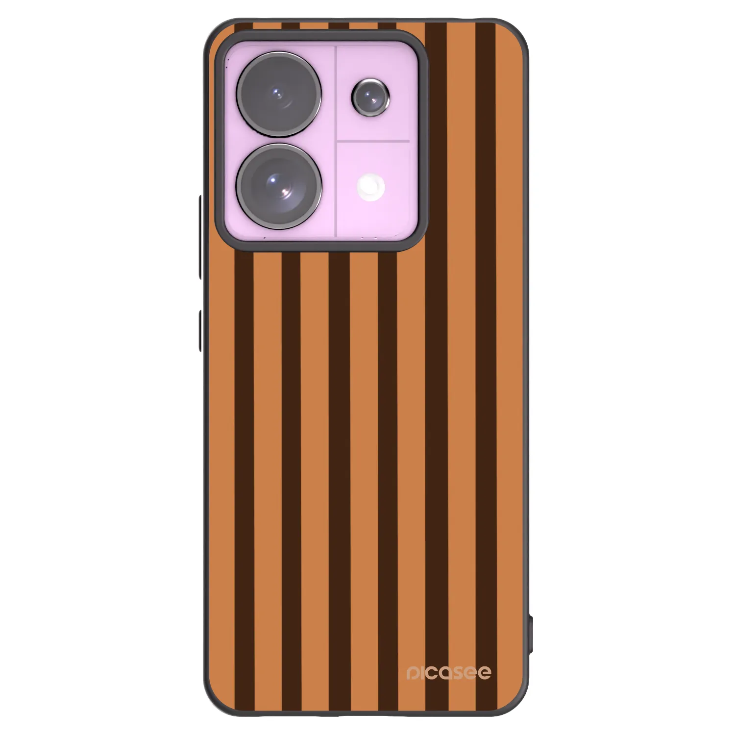 Picasee silikónový čierny obal pre Xiaomi Redmi Note 13 Pro 5G - Caramel lines