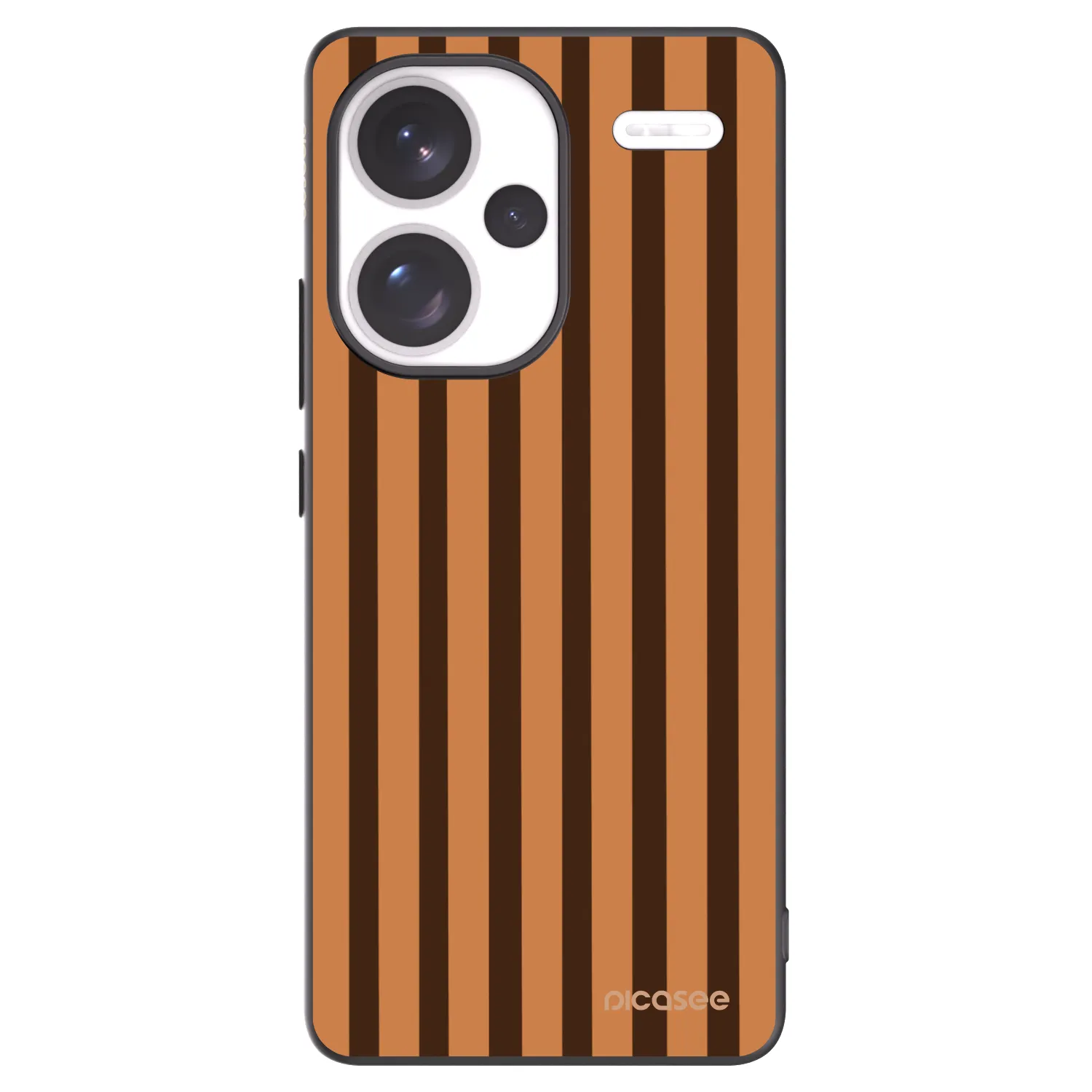 Picasee silikónový čierny obal pre Xiaomi Redmi Note 13 Pro+ 5G - Caramel lines