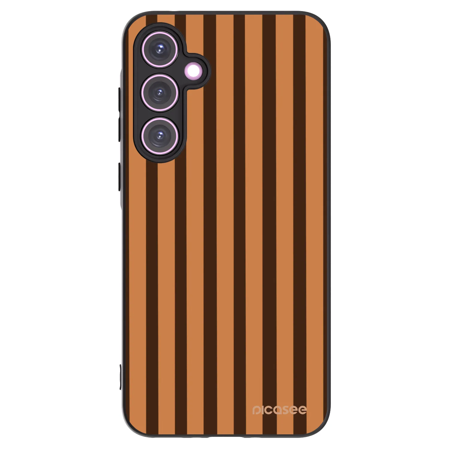 Picasee silikónový čierny obal pre Samsung Galaxy A35 5G A356B - Caramel lines