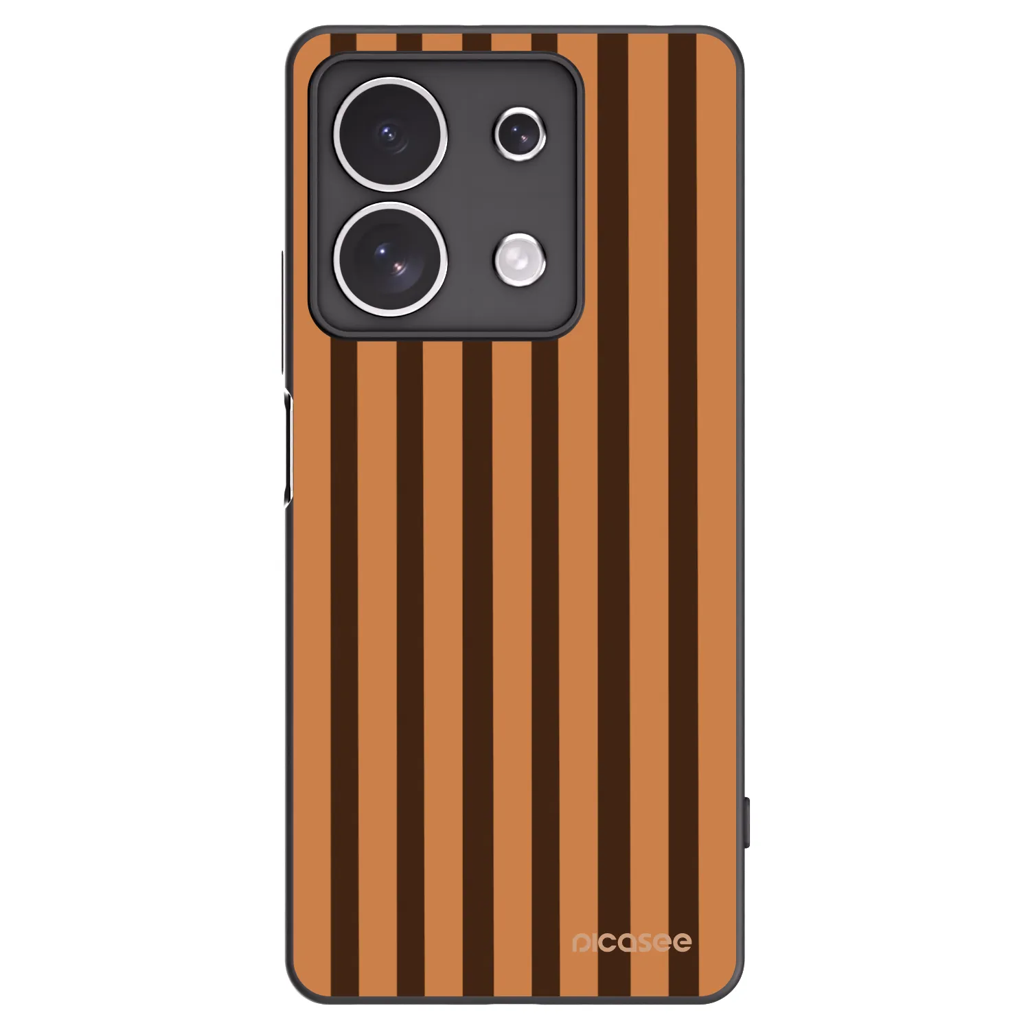 Picasee silikónový čierny obal pre Xiaomi Redmi Note 13 4G - Caramel lines