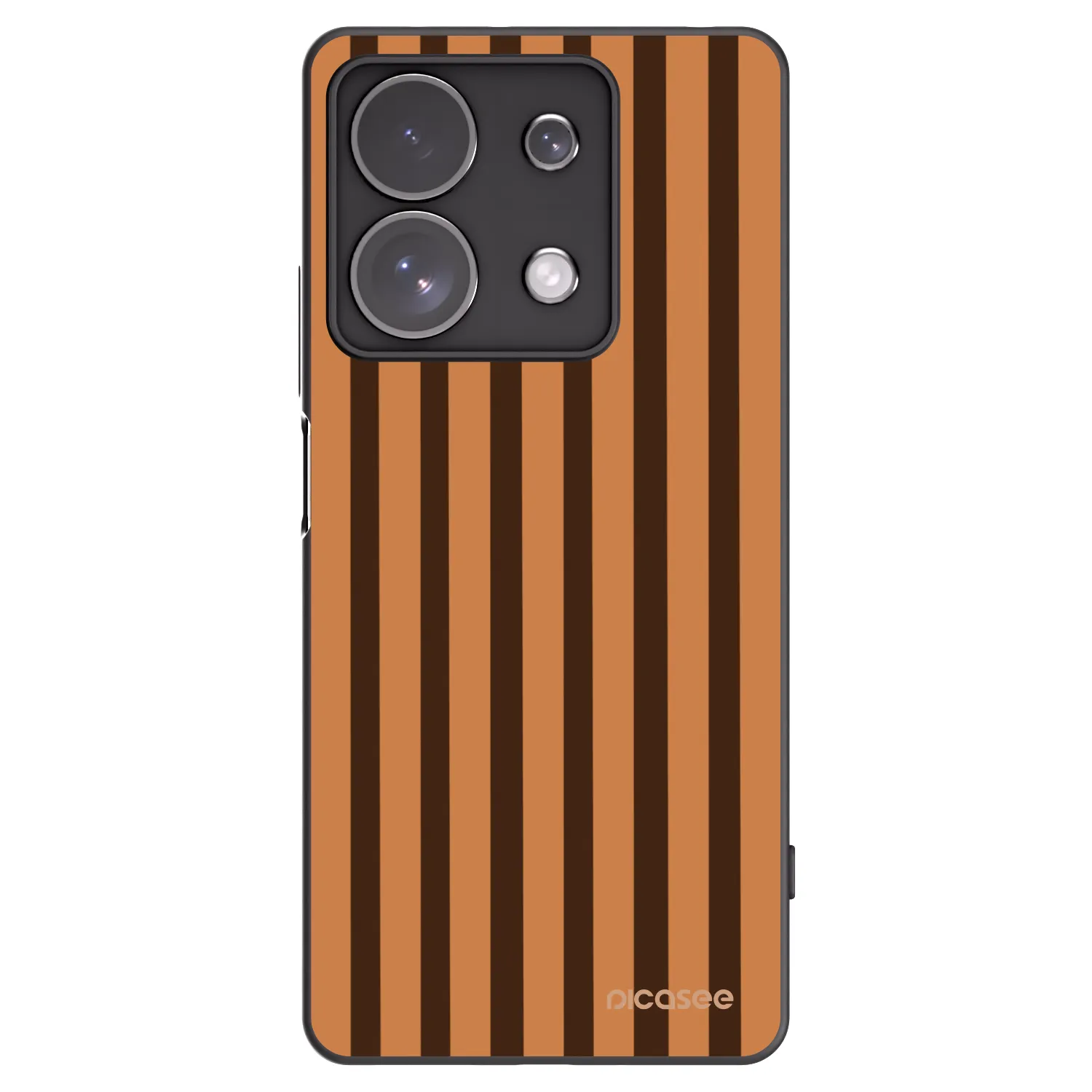 Picasee silikónový čierny obal pre Xiaomi Redmi Note 13 Pro 4G - Caramel lines