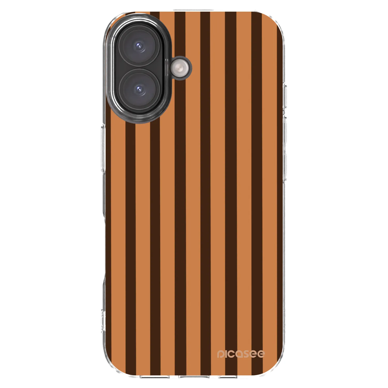 Picasee silikónový prehľadný obal pre Apple iPhone 16 - Caramel lines