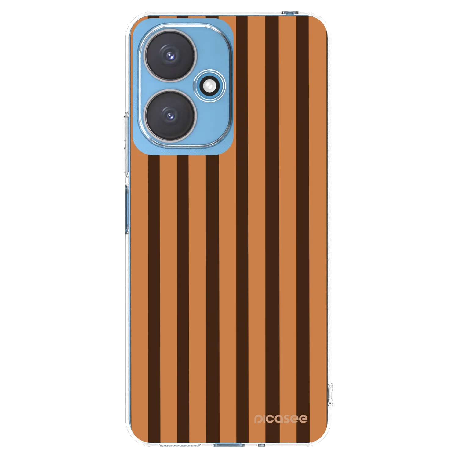 Picasee silikónový prehľadný obal pre Xiaomi Redmi 13C 5G - Caramel lines