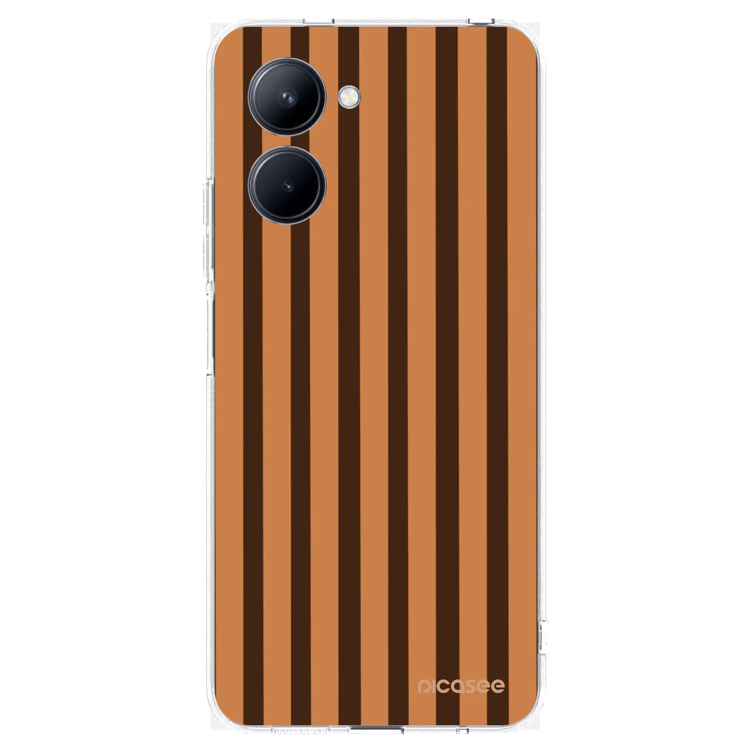 Picasee silikónový prehľadný obal pre Realme C33 (2023) - Caramel lines