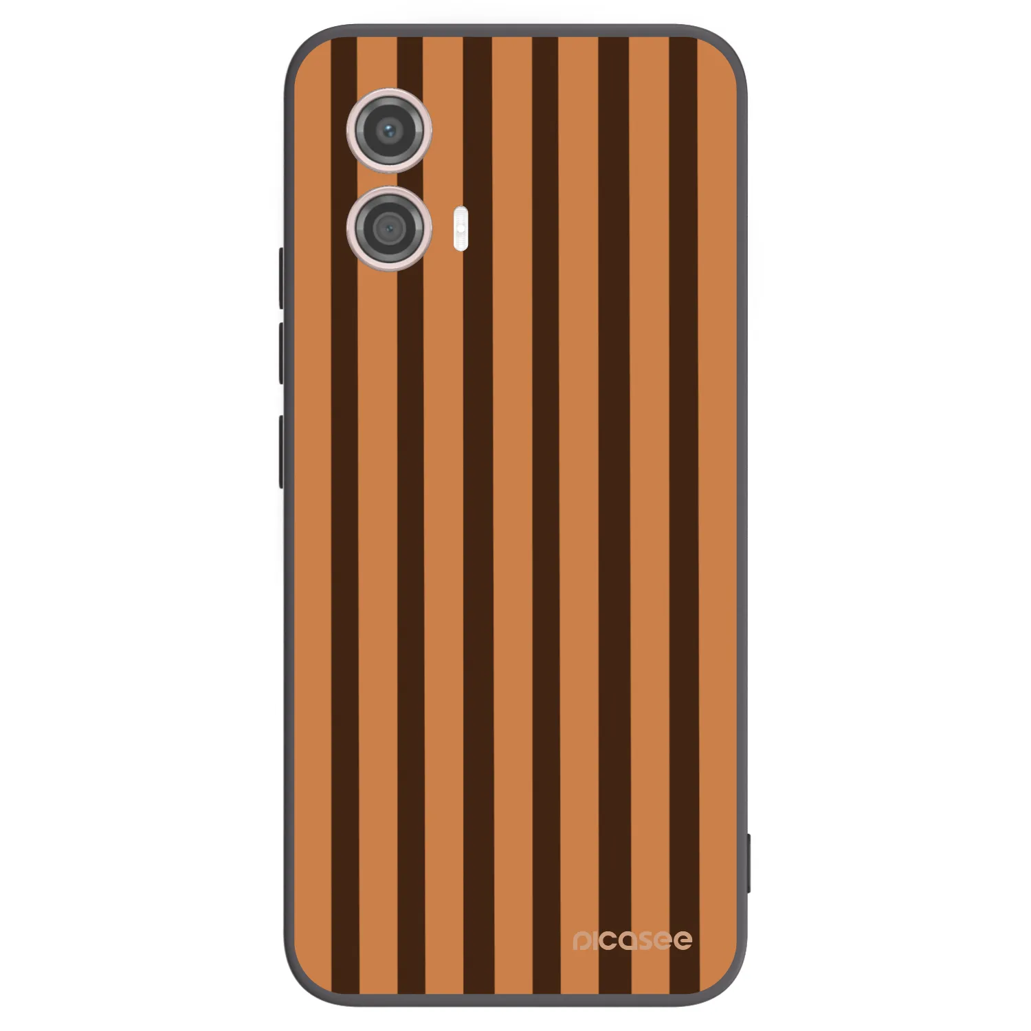 Picasee silikónový čierny obal pre Motorola Moto G53 5G - Caramel lines