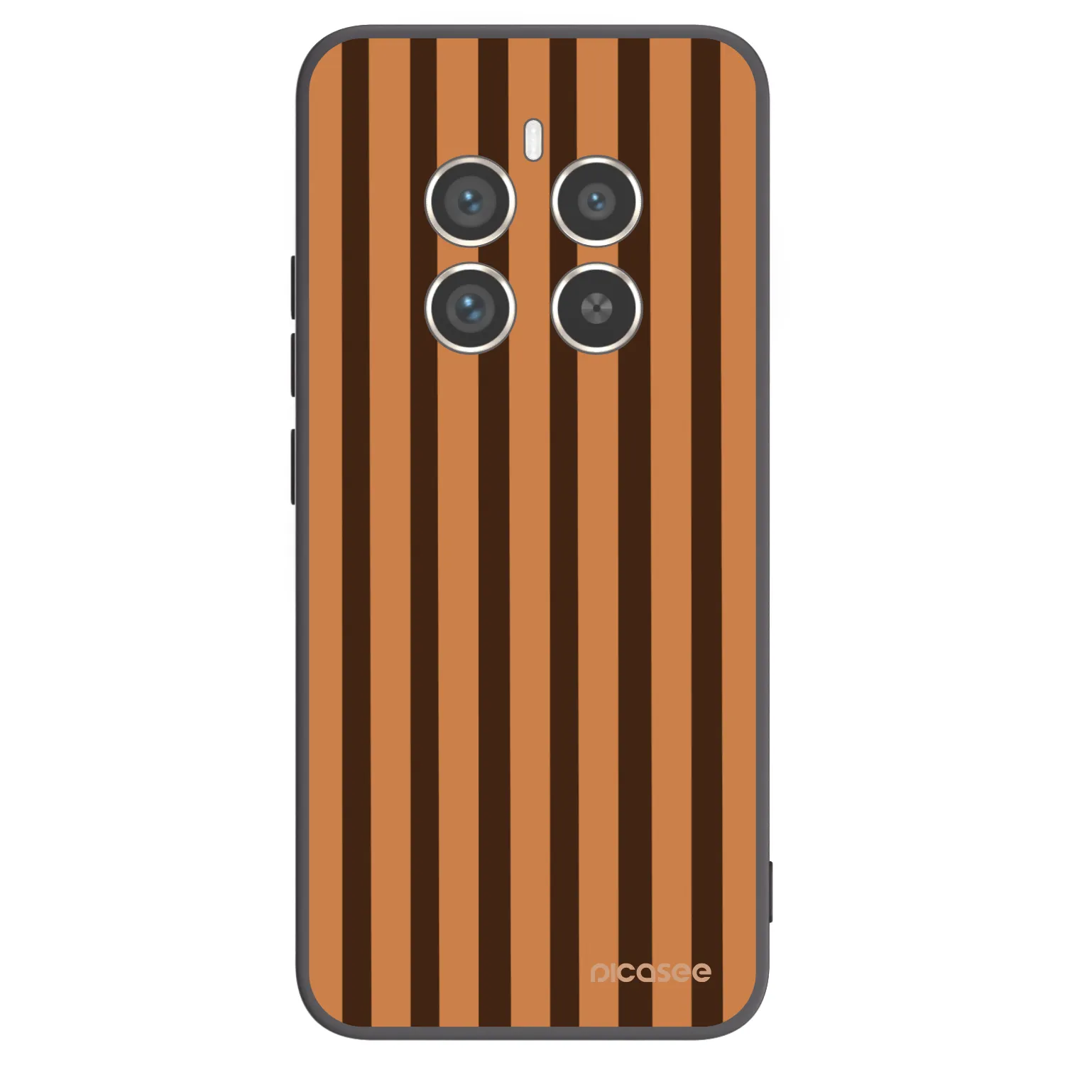 Picasee silikónový čierny obal pre Realme 12 Pro 5G - Caramel lines
