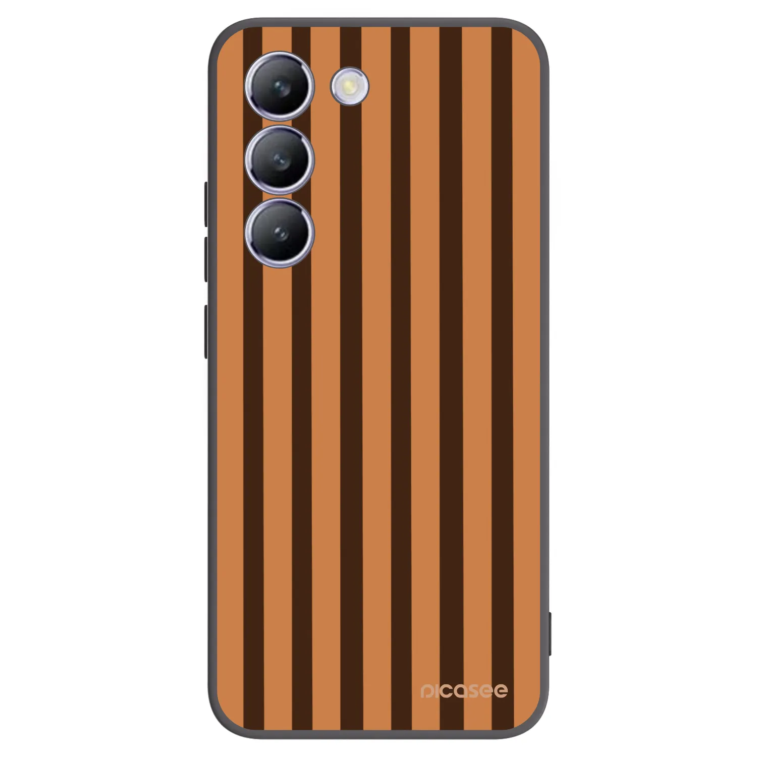 Picasee silikónový čierny obal pre Vivo V40 SE 5G - Caramel lines