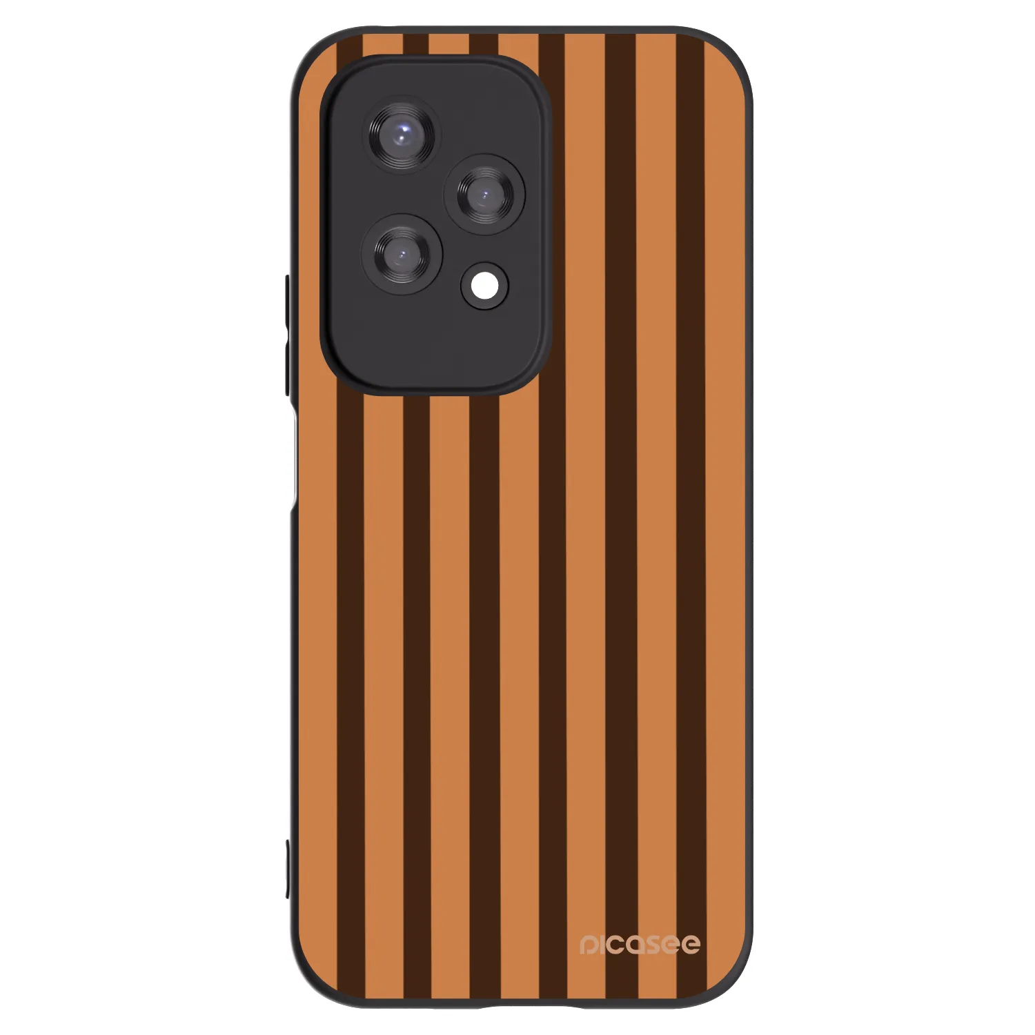 Picasee silikónový čierny obal pre Honor 200 Lite - Caramel lines