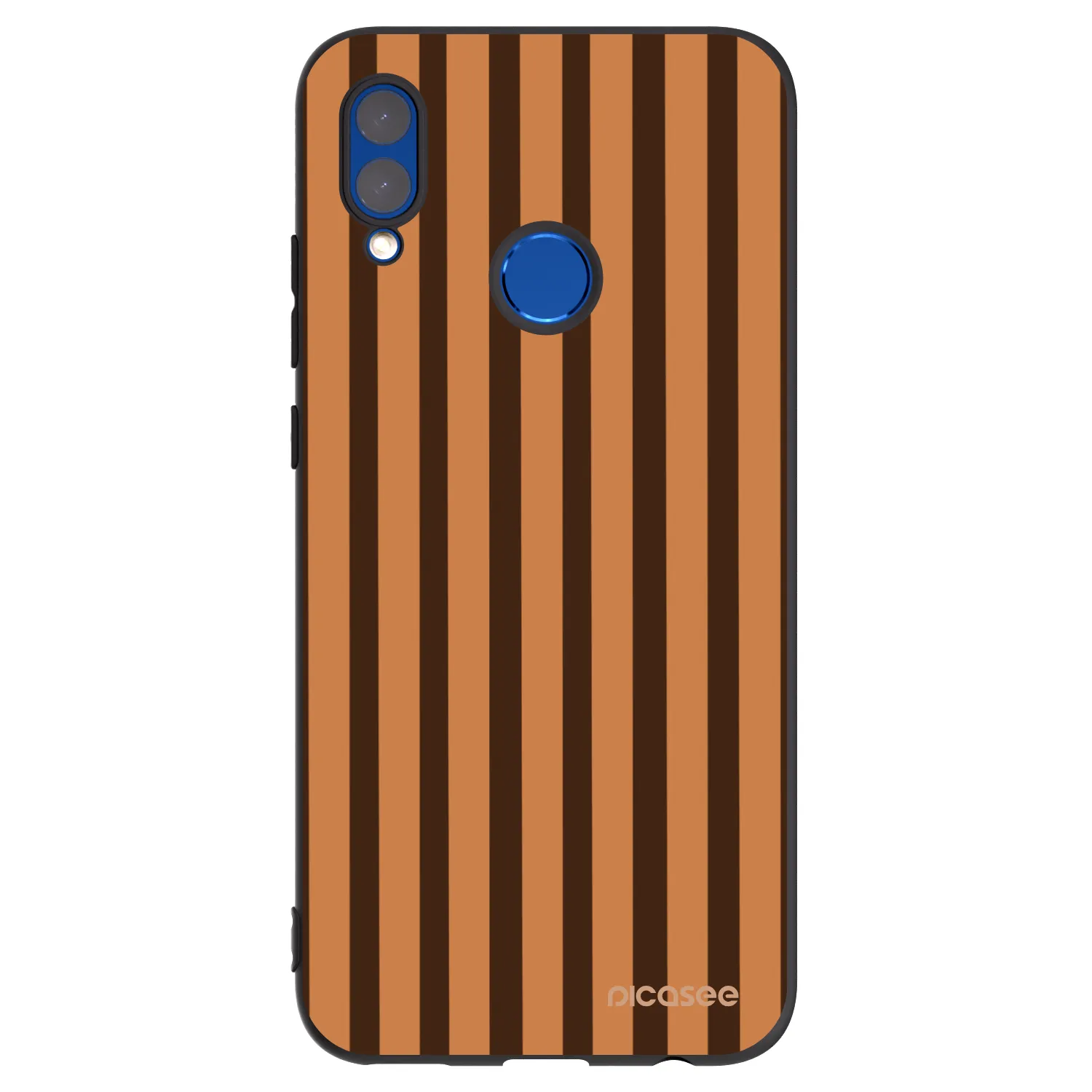 Picasee silikónový čierny obal pre Honor 10 Lite - Caramel lines