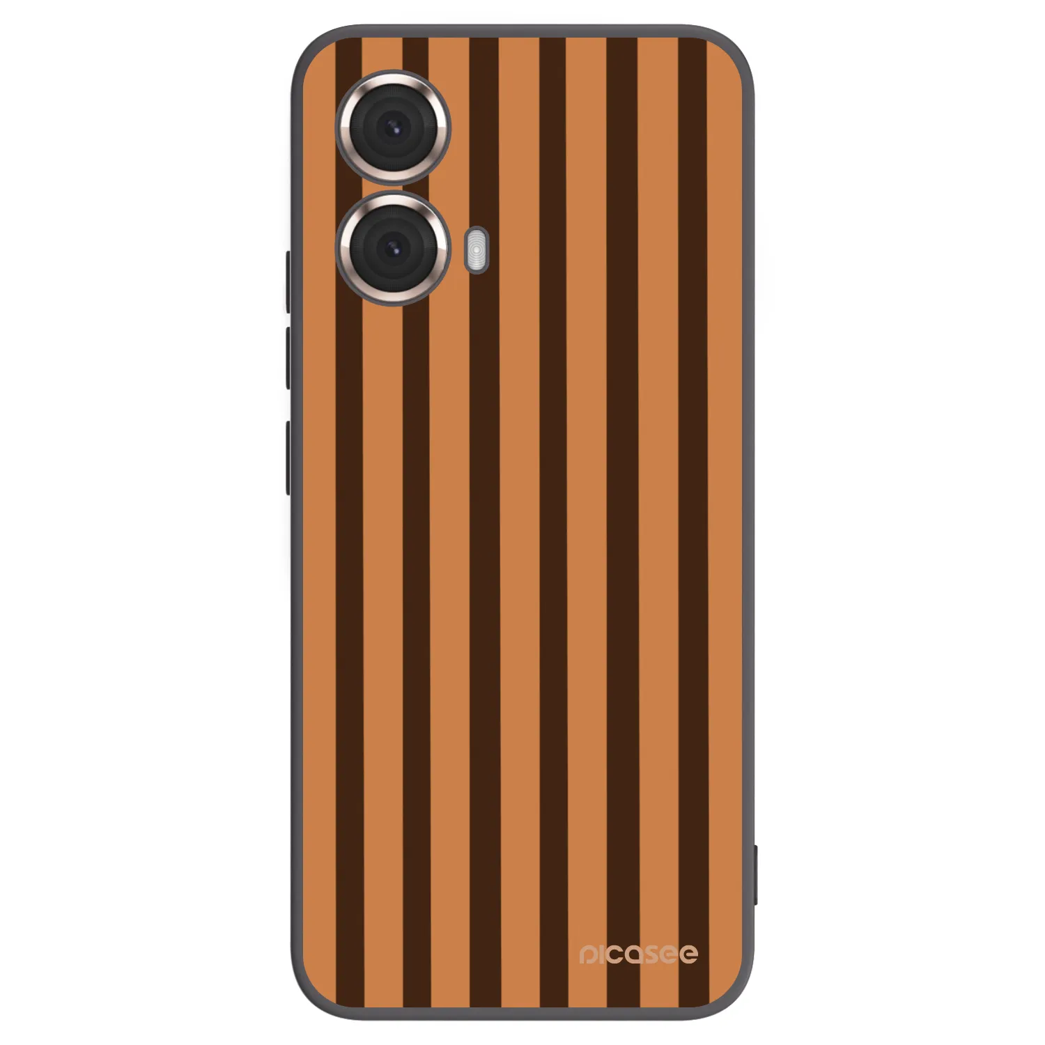 Picasee silikónový čierny obal pre Motorola Moto G85 - Caramel lines