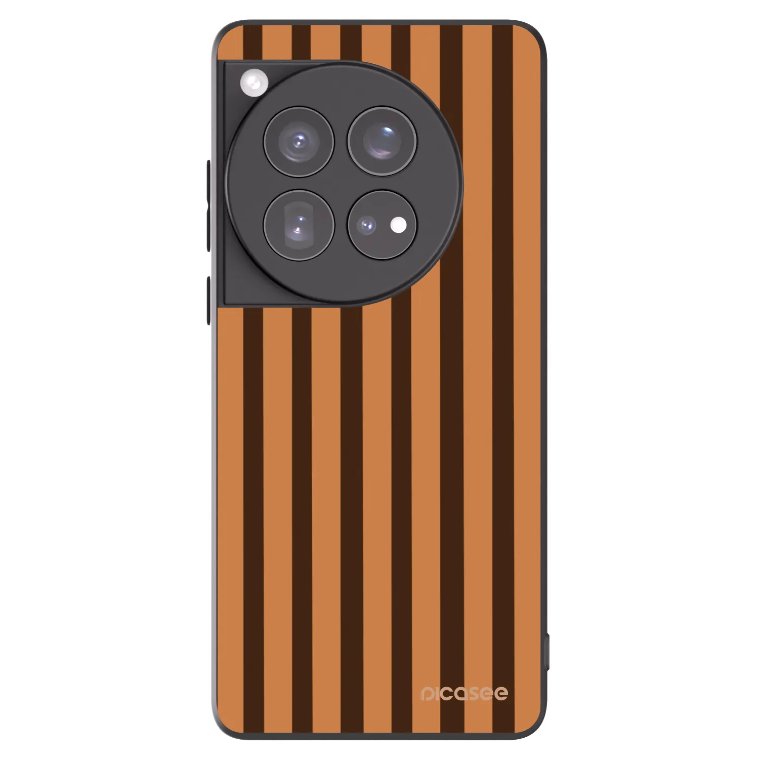 Picasee silikónový čierny obal pre OnePlus 12 5G - Caramel lines