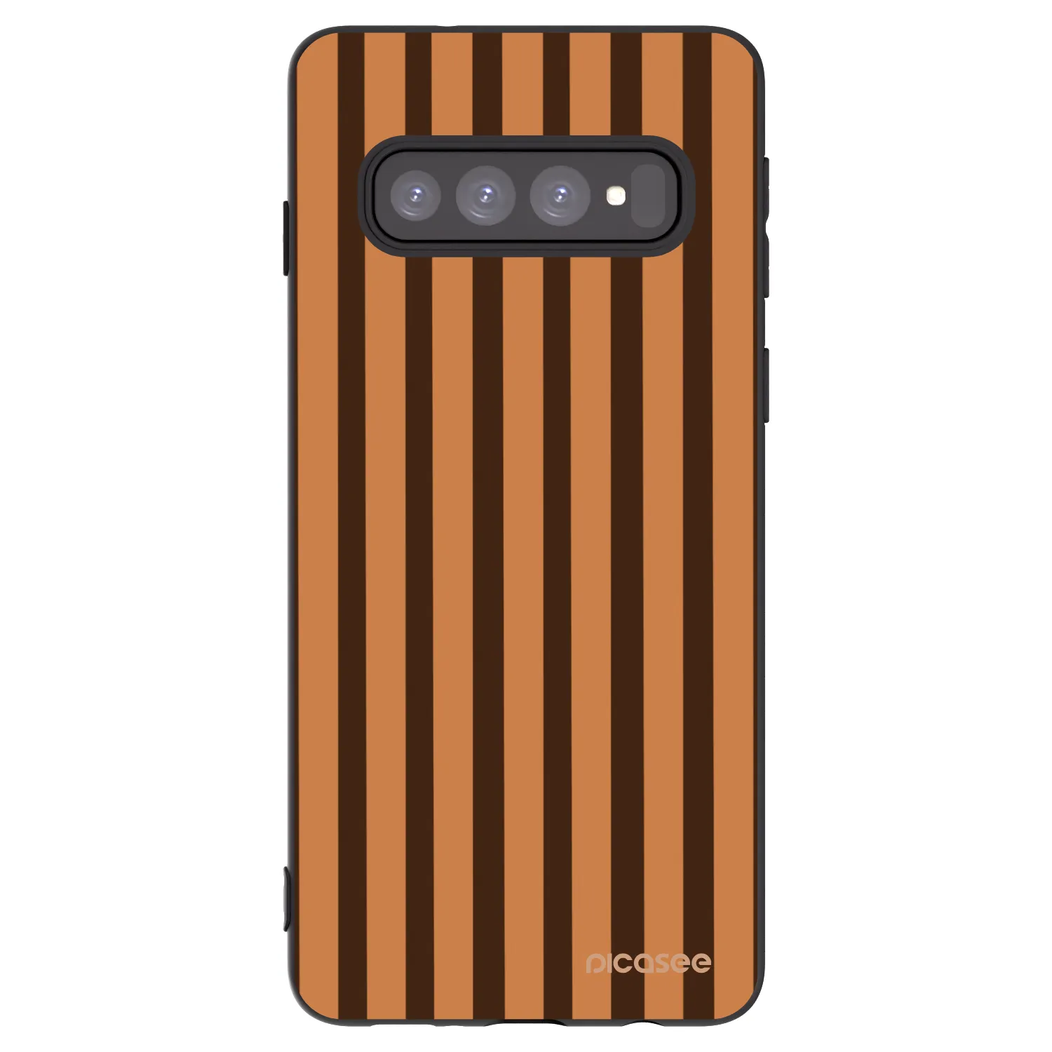 Picasee silikónový čierny obal pre Samsung Galaxy S10 G973 - Caramel lines