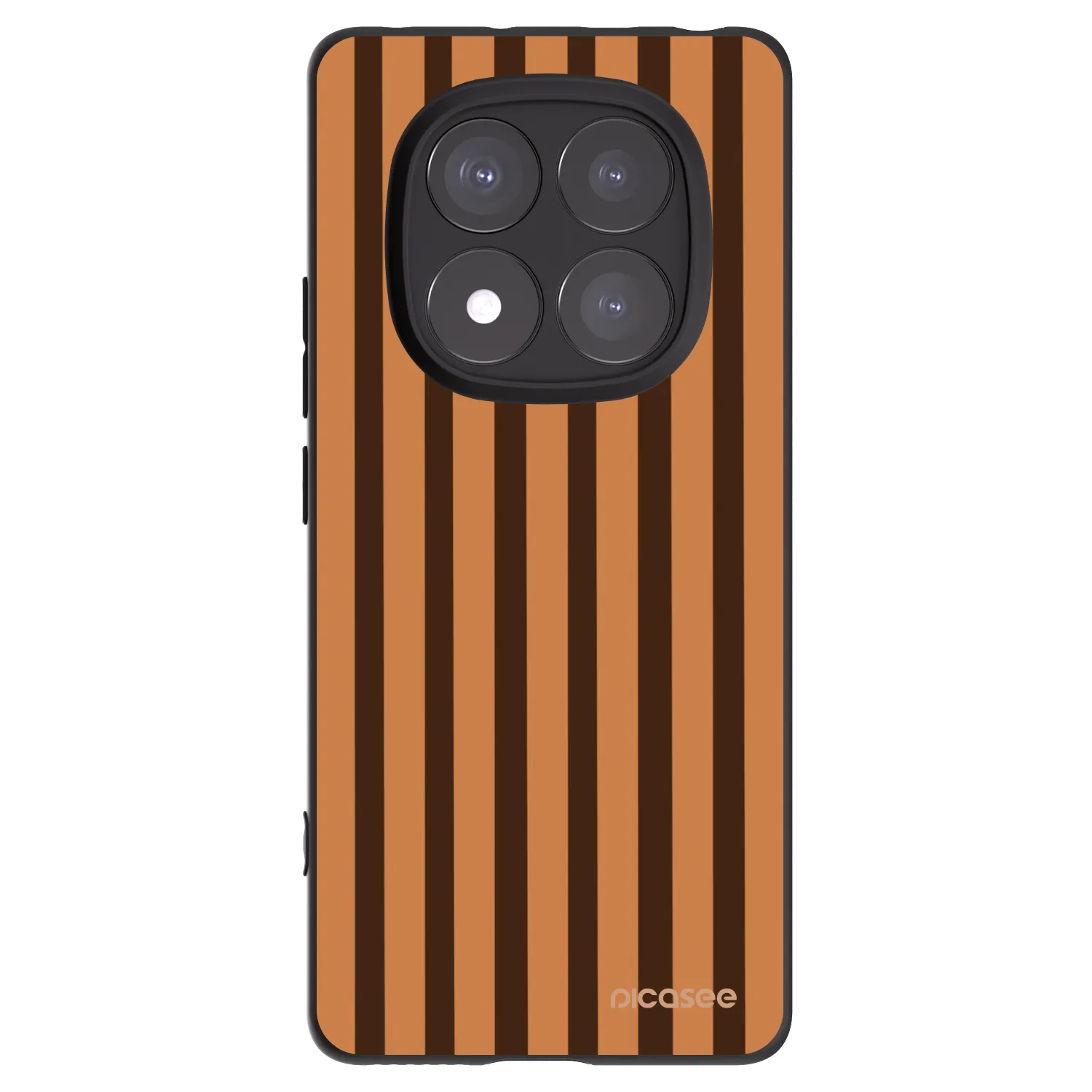Picasee silikónový čierny obal pre Xiaomi Redmi Note 14 Pro 5G - Caramel lines