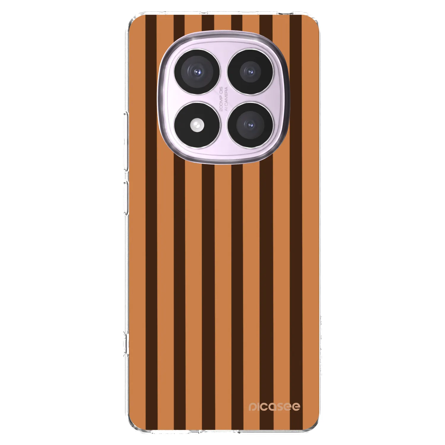 Picasee silikónový prehľadný obal pre Xiaomi Redmi Note 14 Pro 5G - Caramel lines