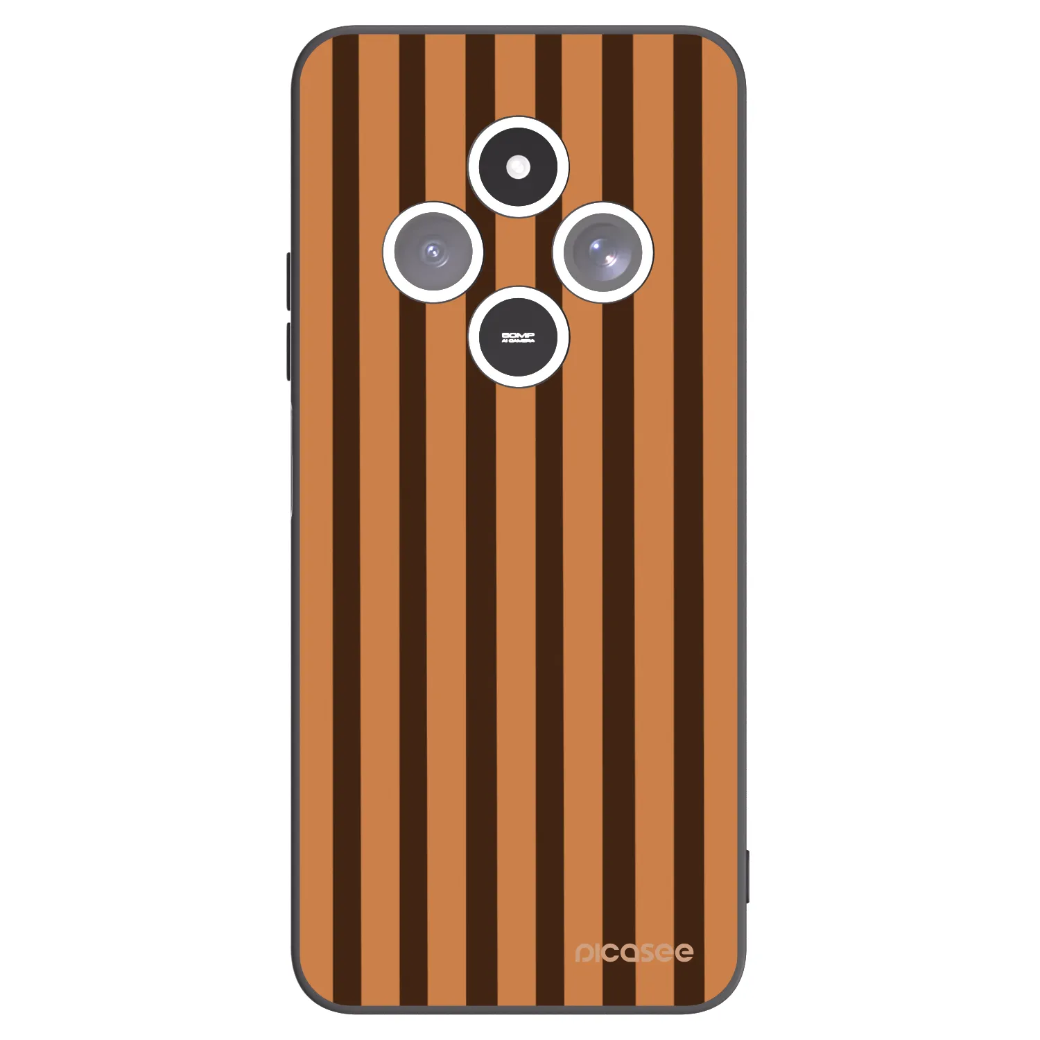 Picasee silikónový čierny obal pre Xiaomi Redmi 14C - Caramel lines