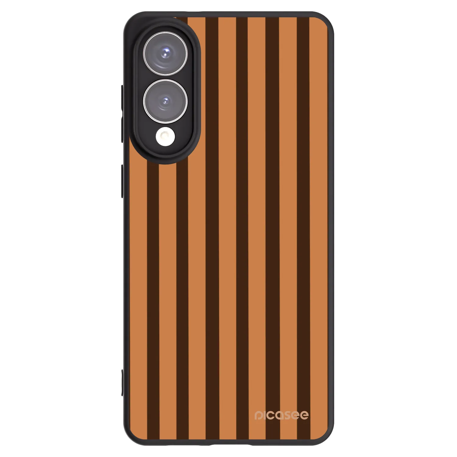 Picasee silikónový čierny obal pre Samsung Galaxy S25 Edge 5G - Caramel lines