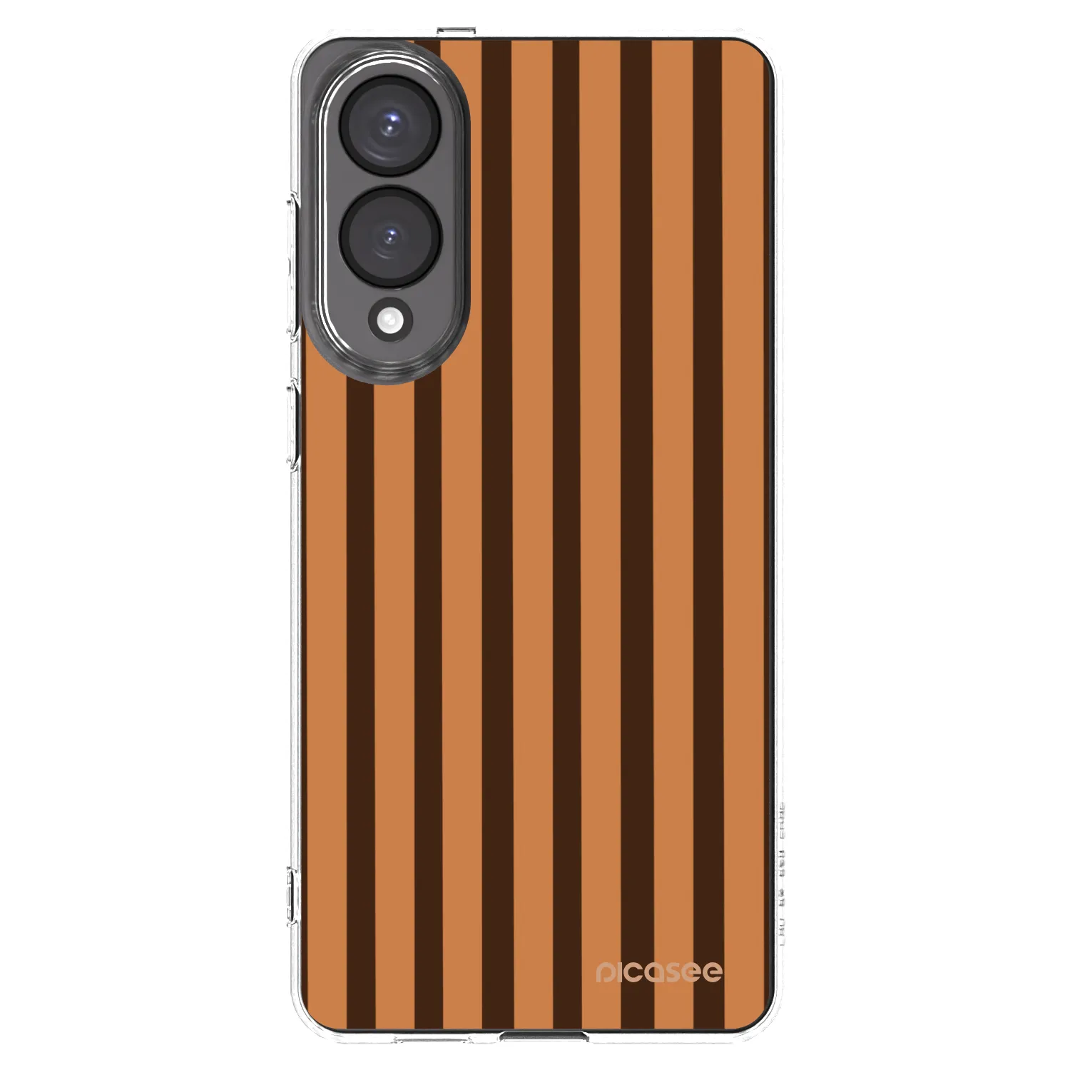 Picasee silikónový prehľadný obal pre Samsung Galaxy S25 Edge 5G - Caramel lines