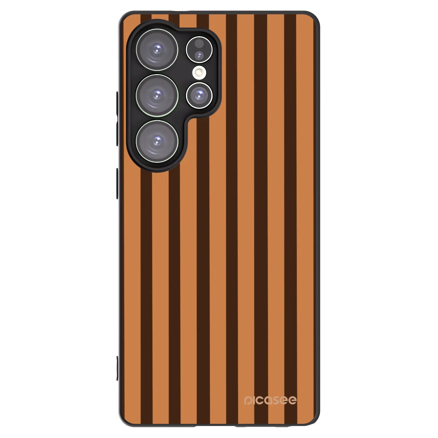 Picasee silikónový čierny obal pre Samsung Galaxy S25 Ultra 5G - Caramel lines