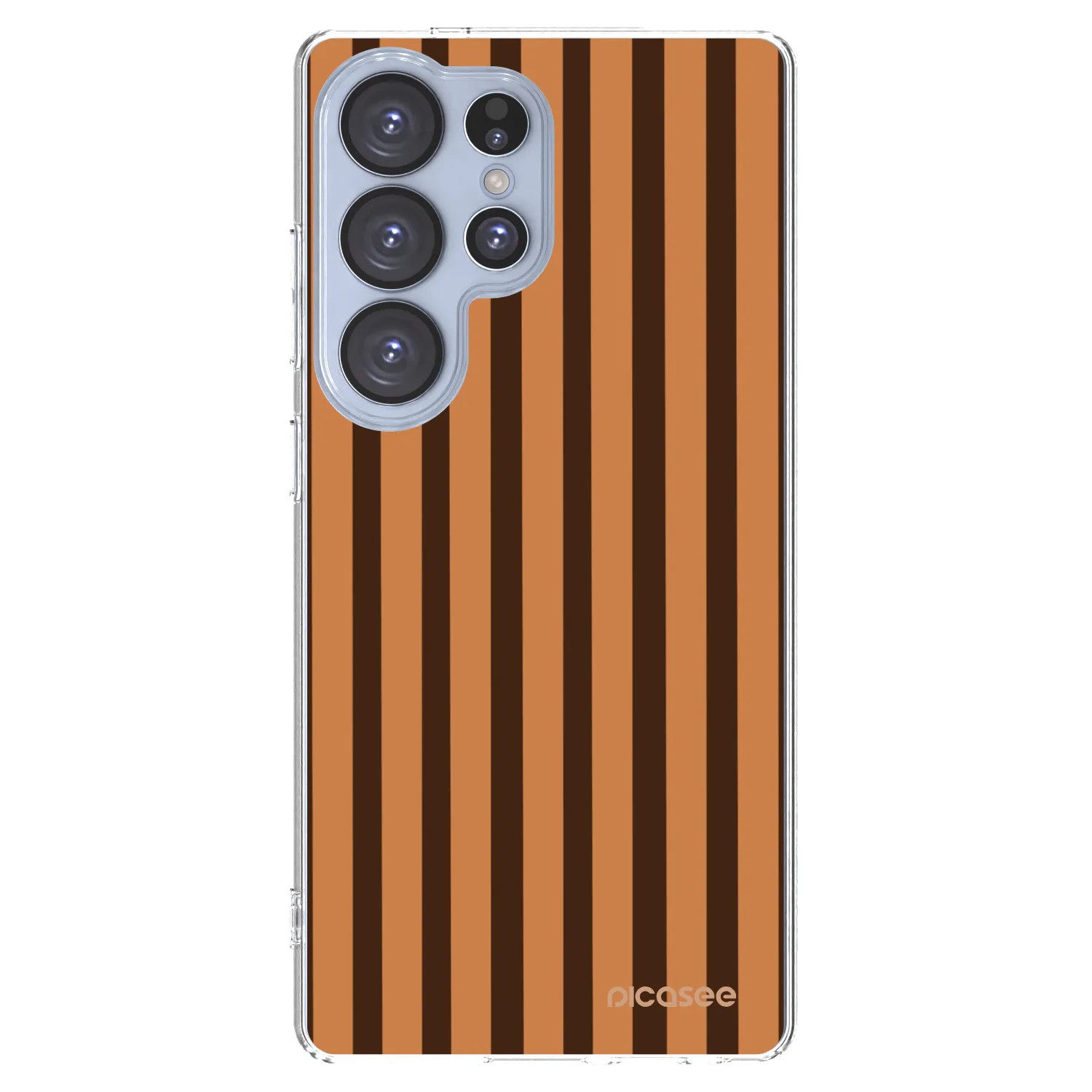 Picasee silikónový prehľadný obal pre Samsung Galaxy S25 Ultra 5G - Caramel lines