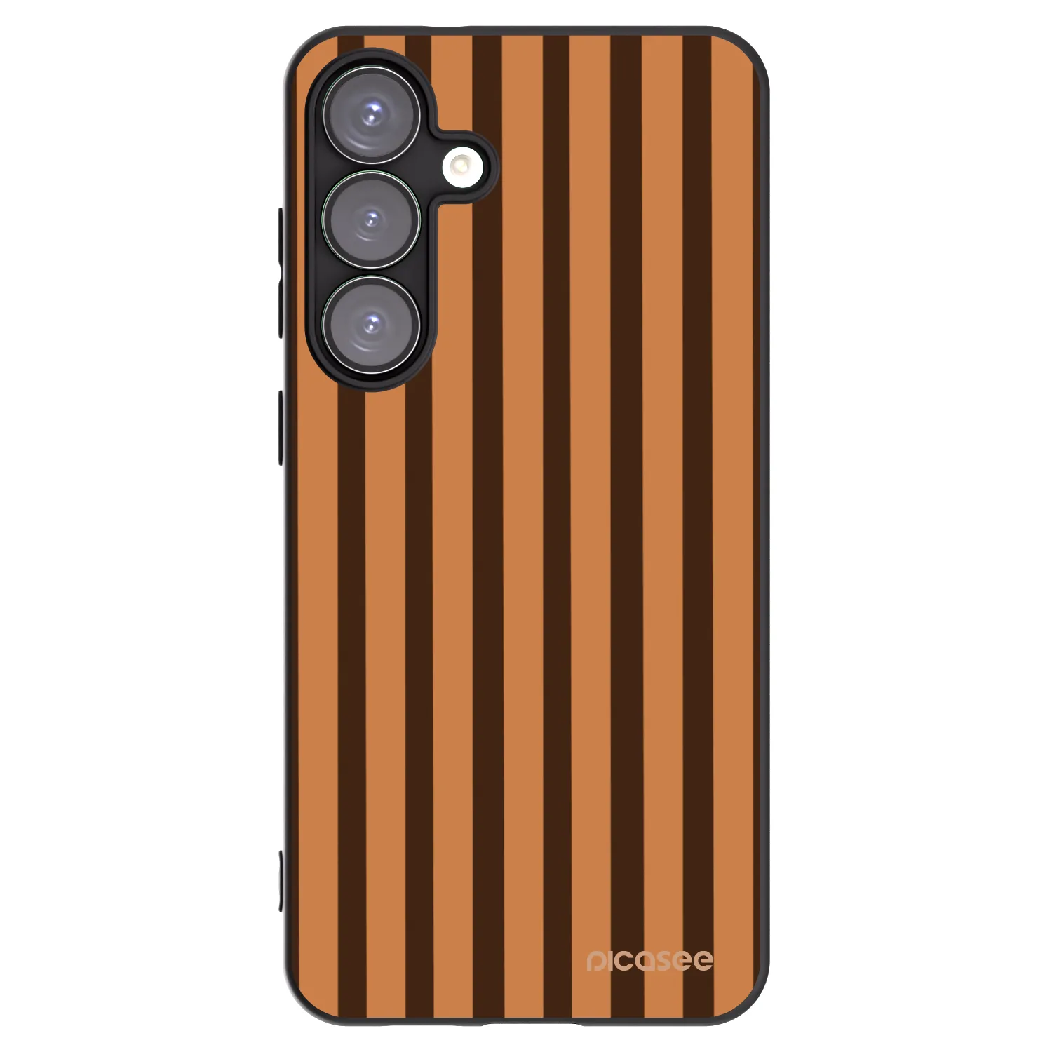 Picasee silikónový čierny obal pre Samsung Galaxy S25+ 5G - Caramel lines