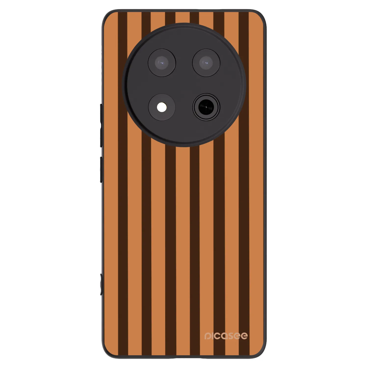 Picasee silikónový čierny obal pre Honor Magic7 Lite 5G - Caramel lines