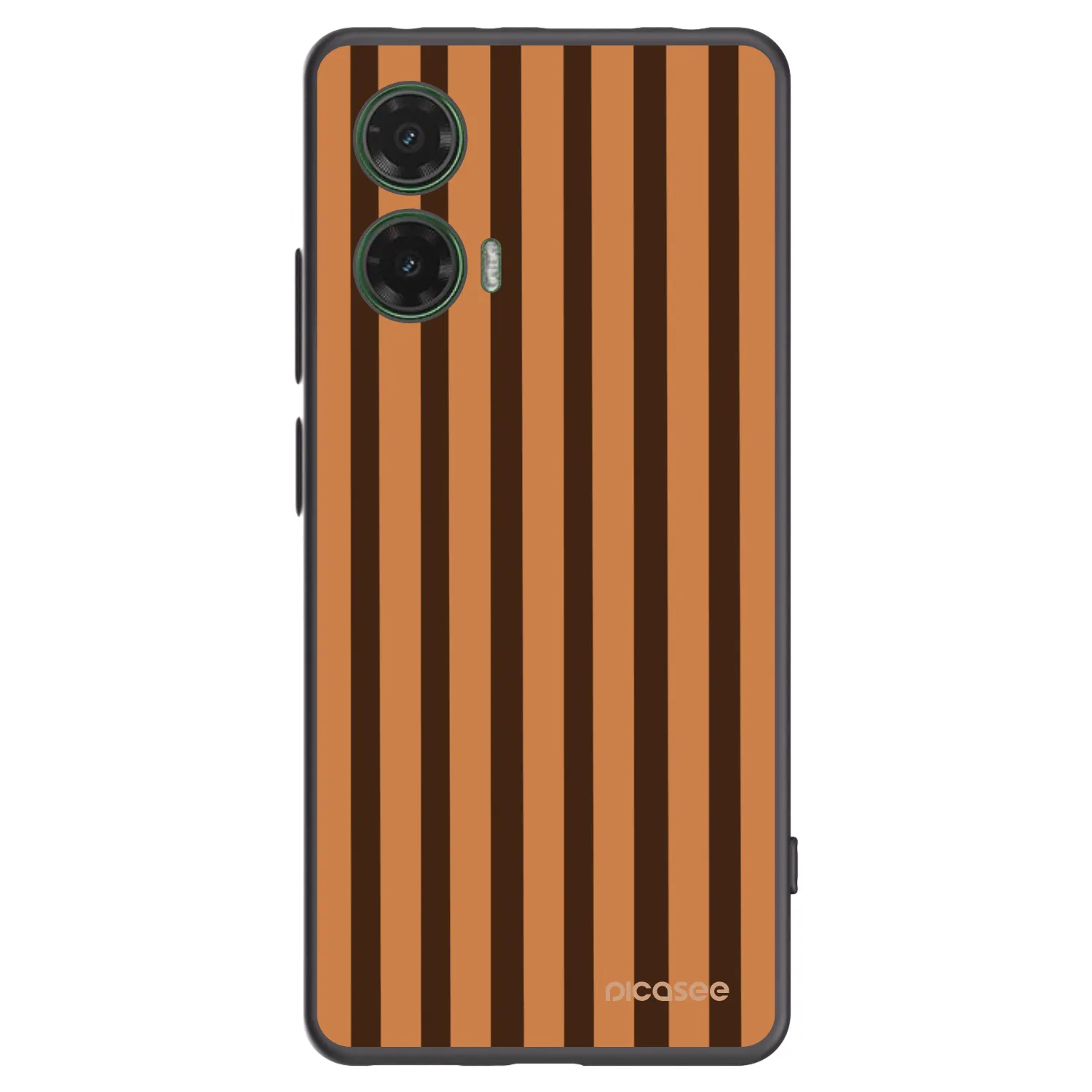 Picasee silikónový čierny obal pre Motorola Moto G35 5G - Caramel lines