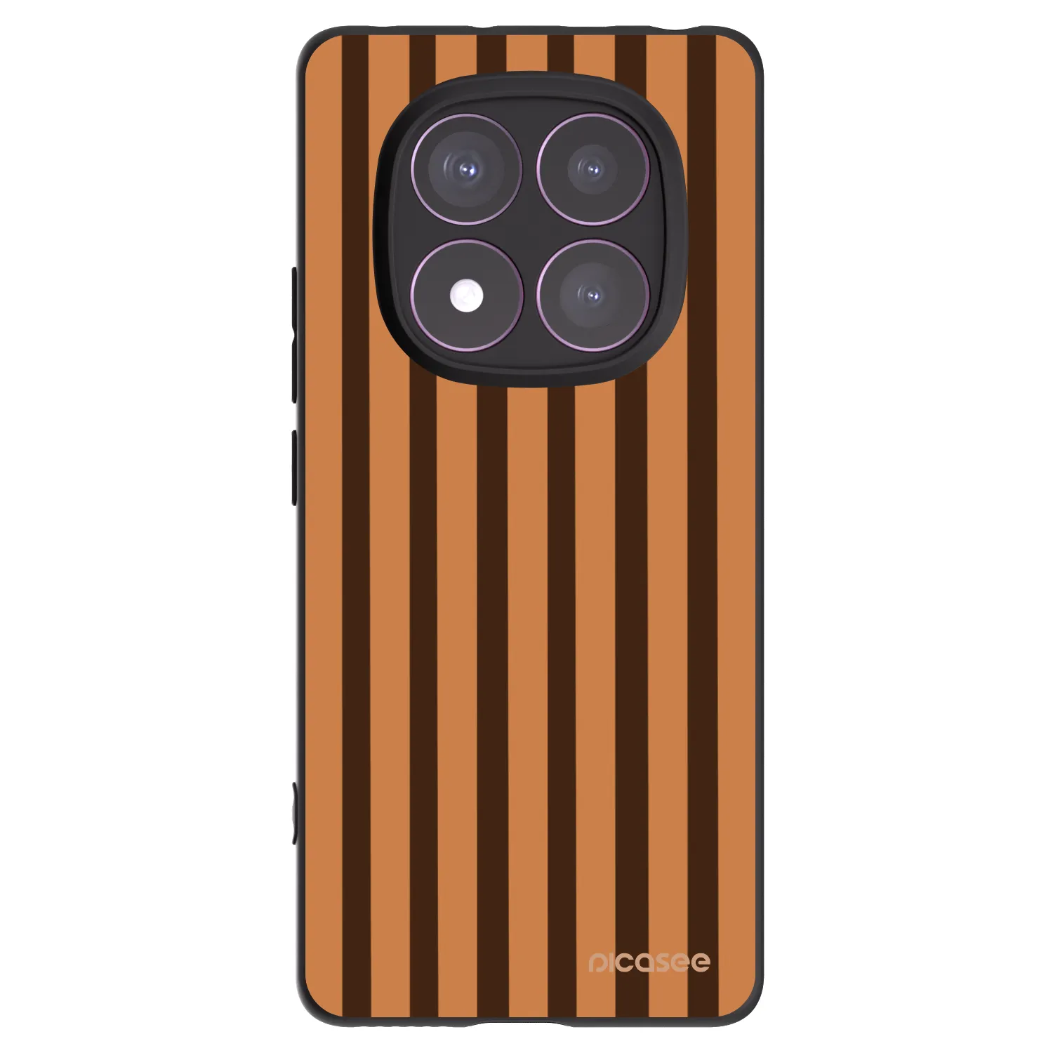 Picasee silikónový čierny obal pre Xiaomi Redmi Note 14 Pro 4G - Caramel lines