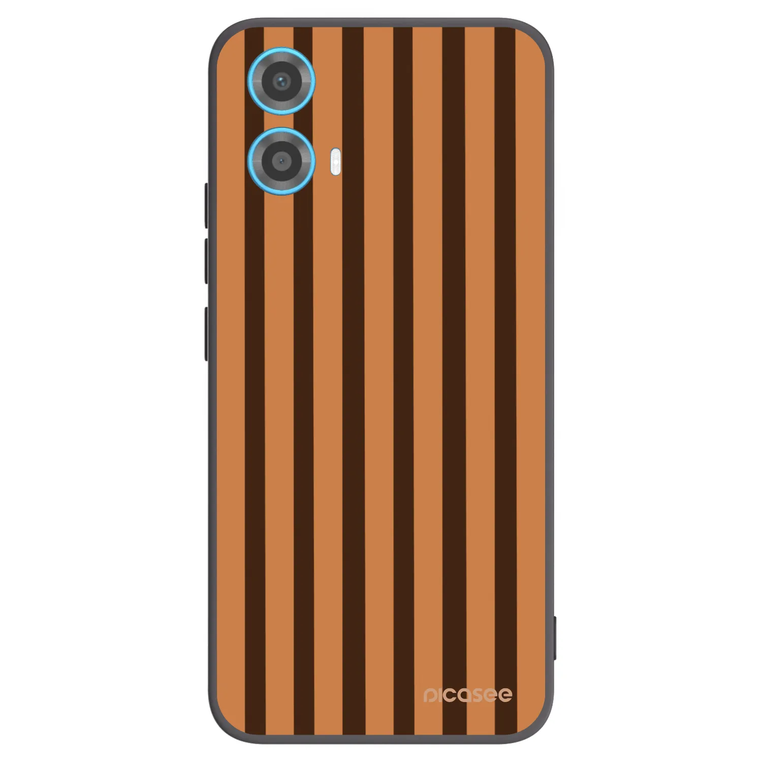 Picasee silikónový čierny obal pre Motorola Moto G34 5G - Caramel lines
