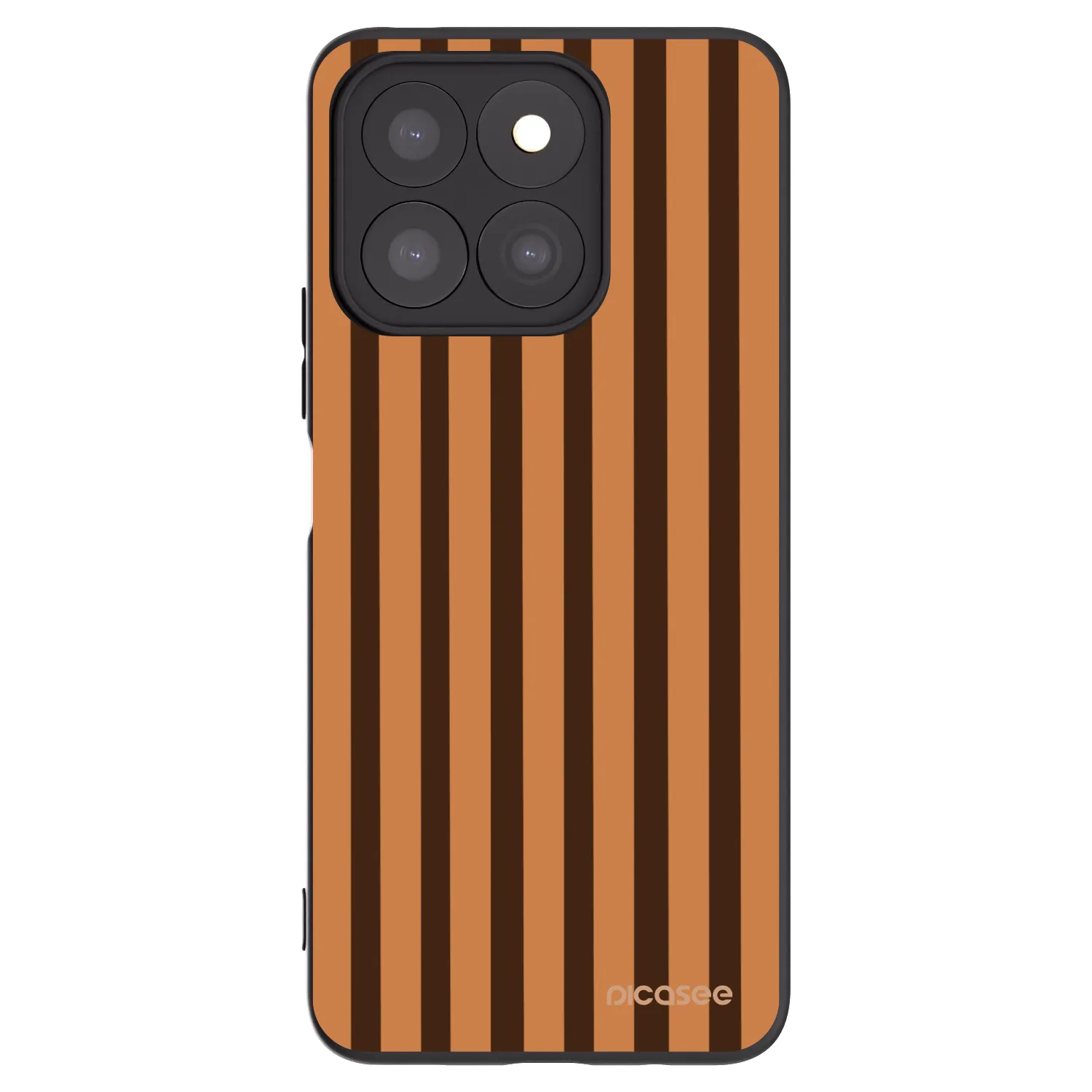 Picasee silikónový čierny obal pre Honor X8c - Caramel lines