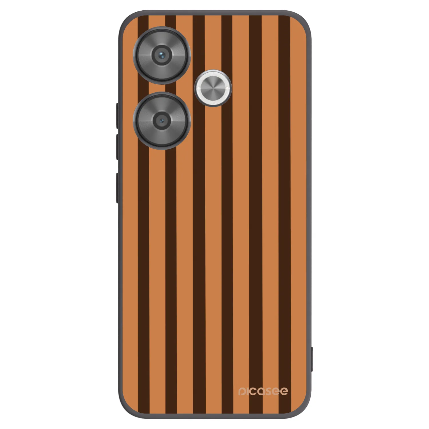 Picasee silikónový čierny obal pre Xiaomi Poco F6 - Caramel lines