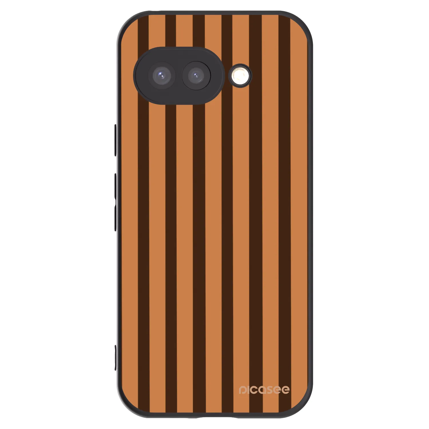 Picasee silikónový čierny obal pre Google Pixel 9a - Caramel lines