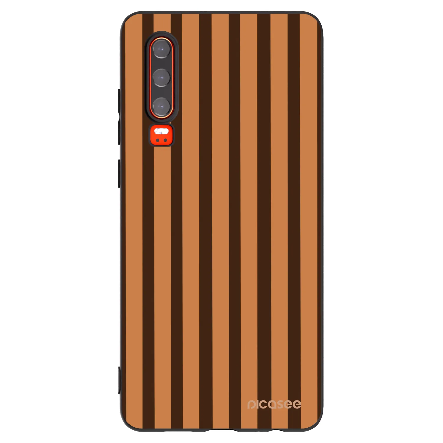 Picasee silikónový čierny obal pre Huawei P30 - Caramel lines