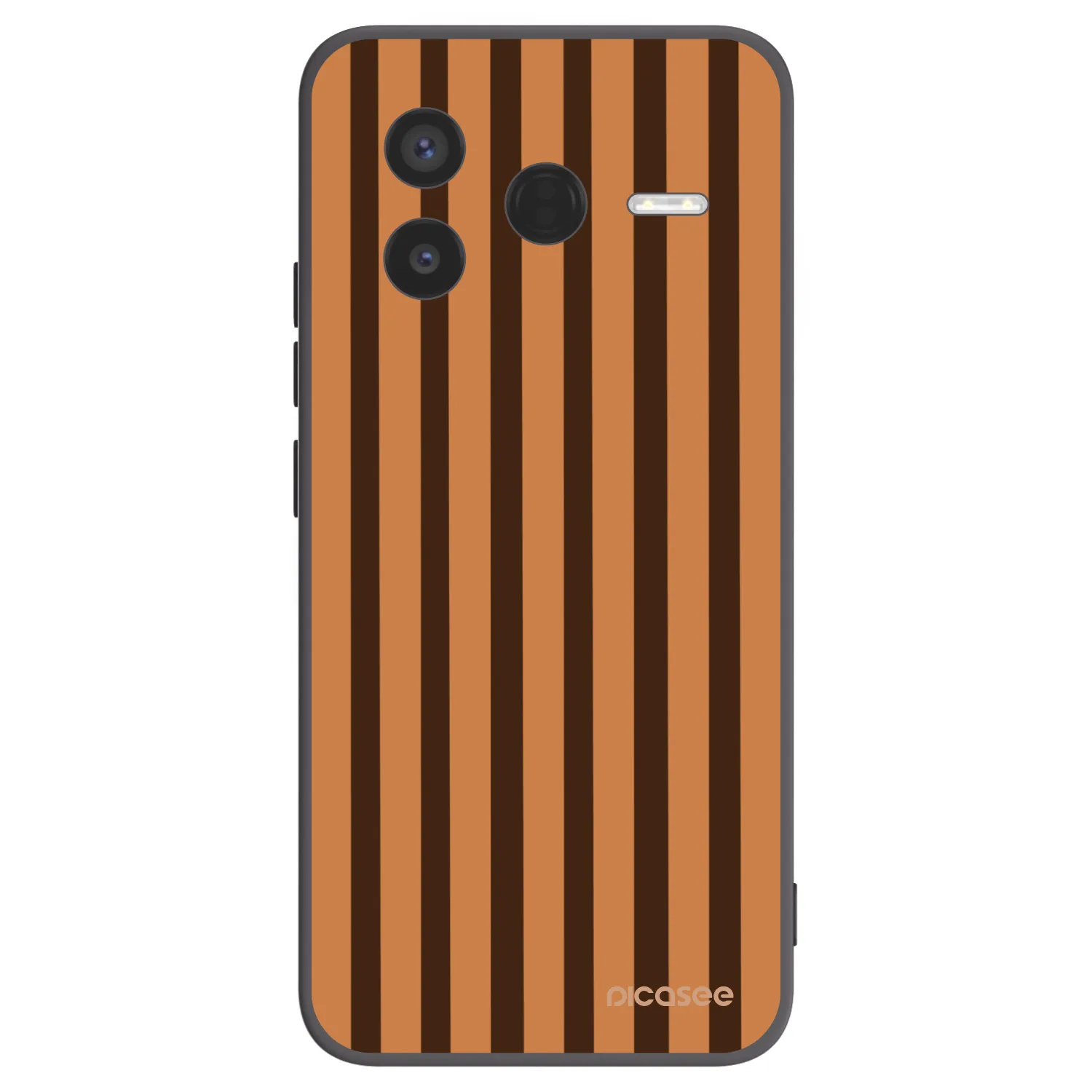 Picasee silikónový čierny obal pre Xiaomi Poco F7 Pro 5G - Caramel lines