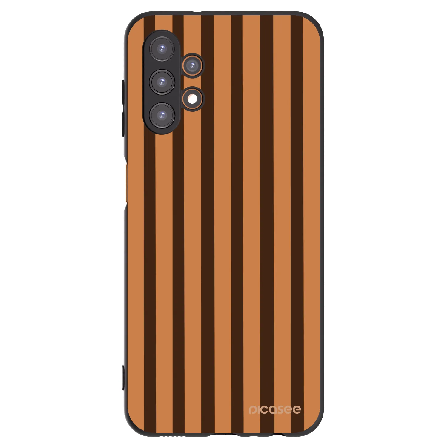 Picasee silikónový čierny obal pre Samsung Galaxy A13 5G - Caramel lines